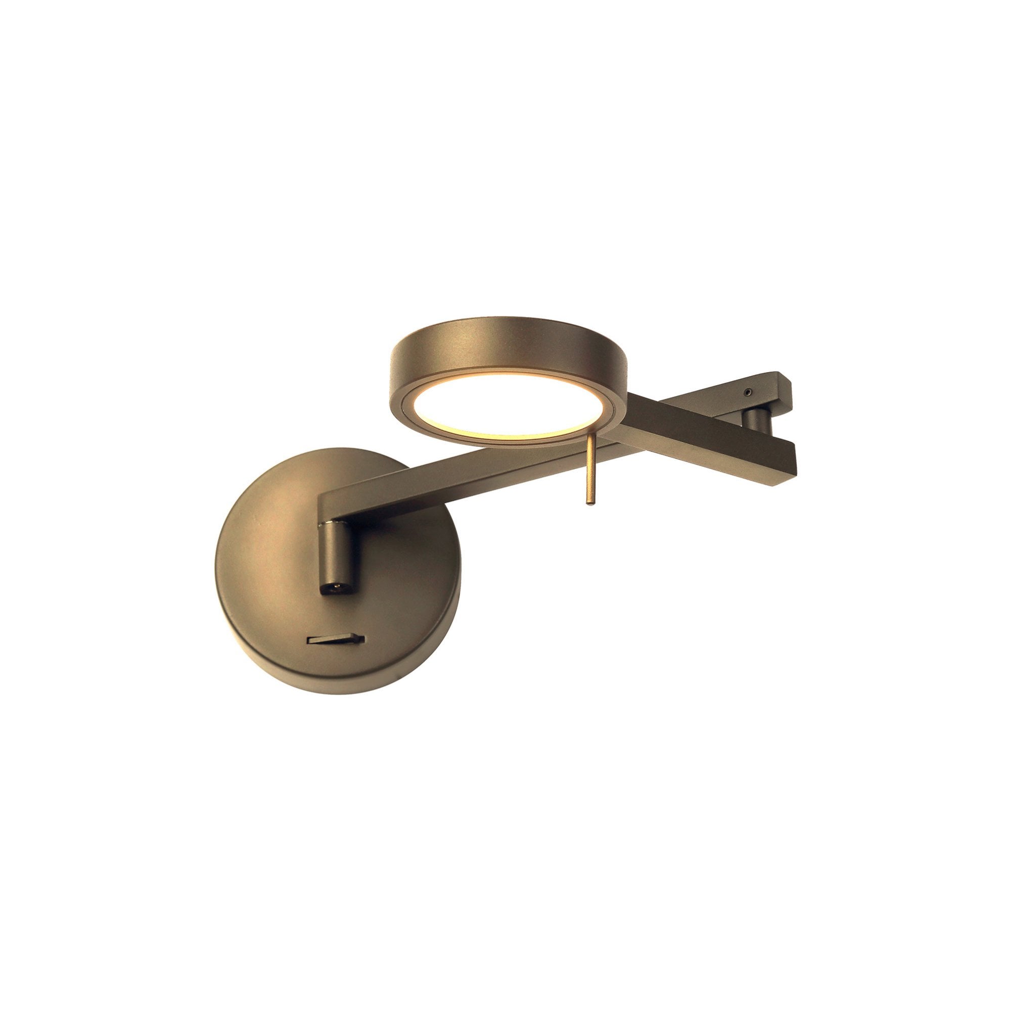Fabula Hollybush Adjustable LED Swing Arm Wall Lamp/Reader Light - Antique Brass