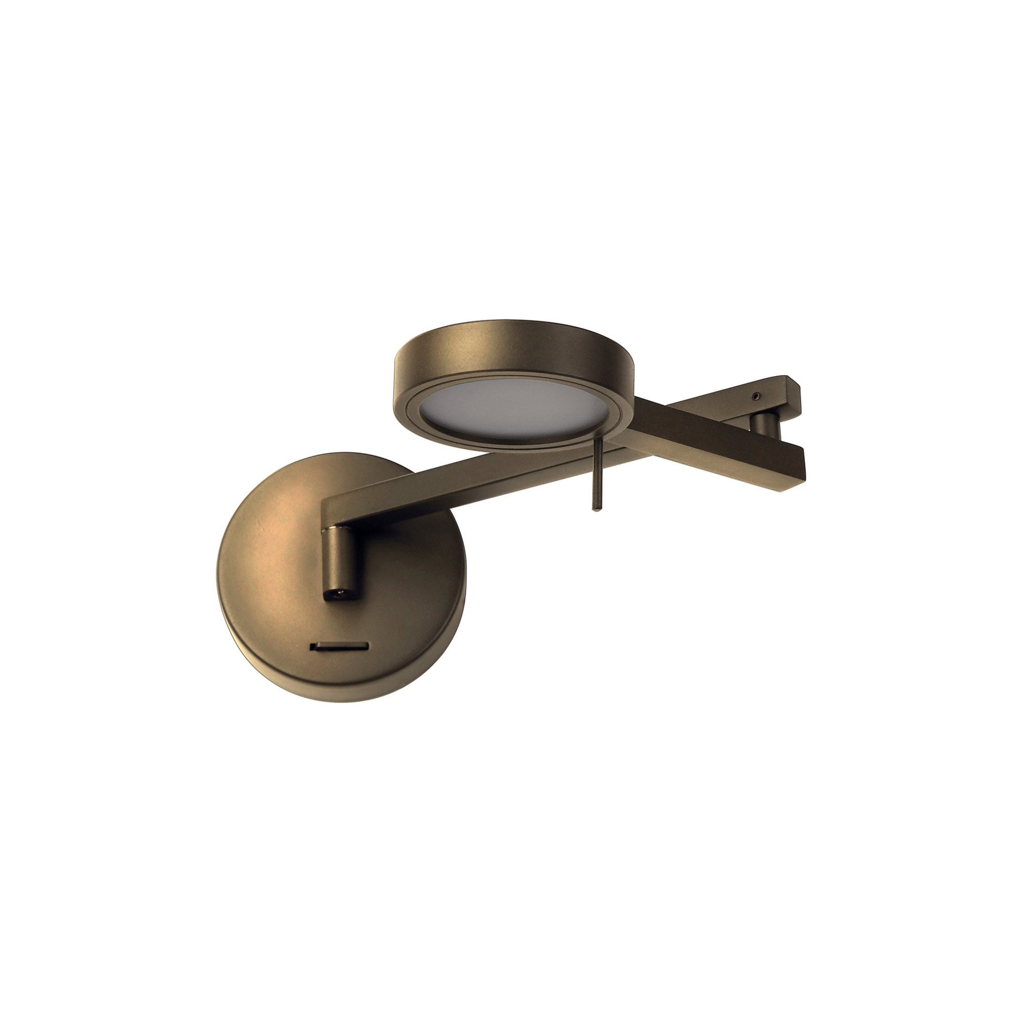 Fabula Hollybush Adjustable LED Swing Arm Wall Lamp/Reader Light - Antique Brass