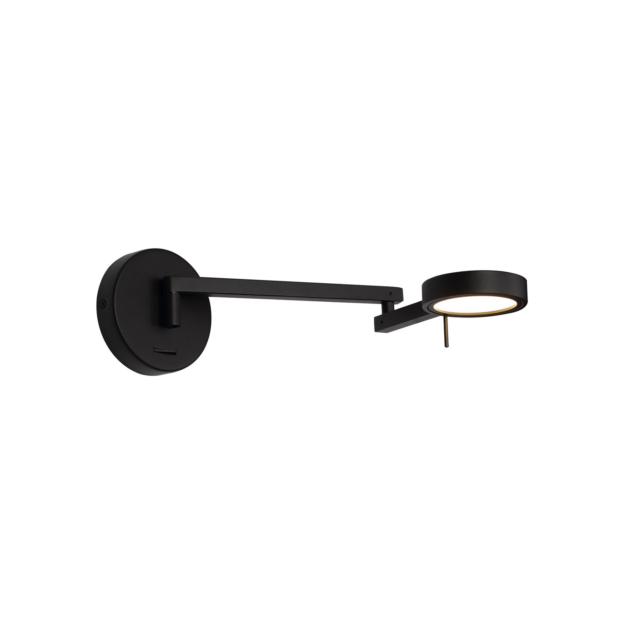Fabula Hollybush Adjustable LED Swing Arm Wall Lamp/Reader Light - Sand Black