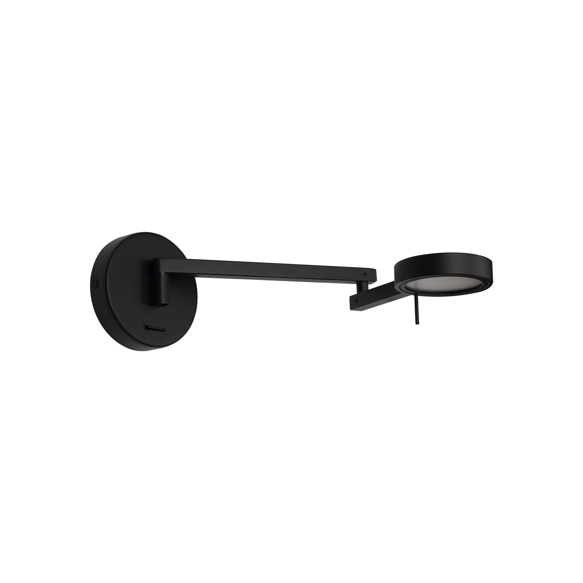 Fabula Hollybush Adjustable LED Swing Arm Wall Lamp/Reader Light - Sand Black