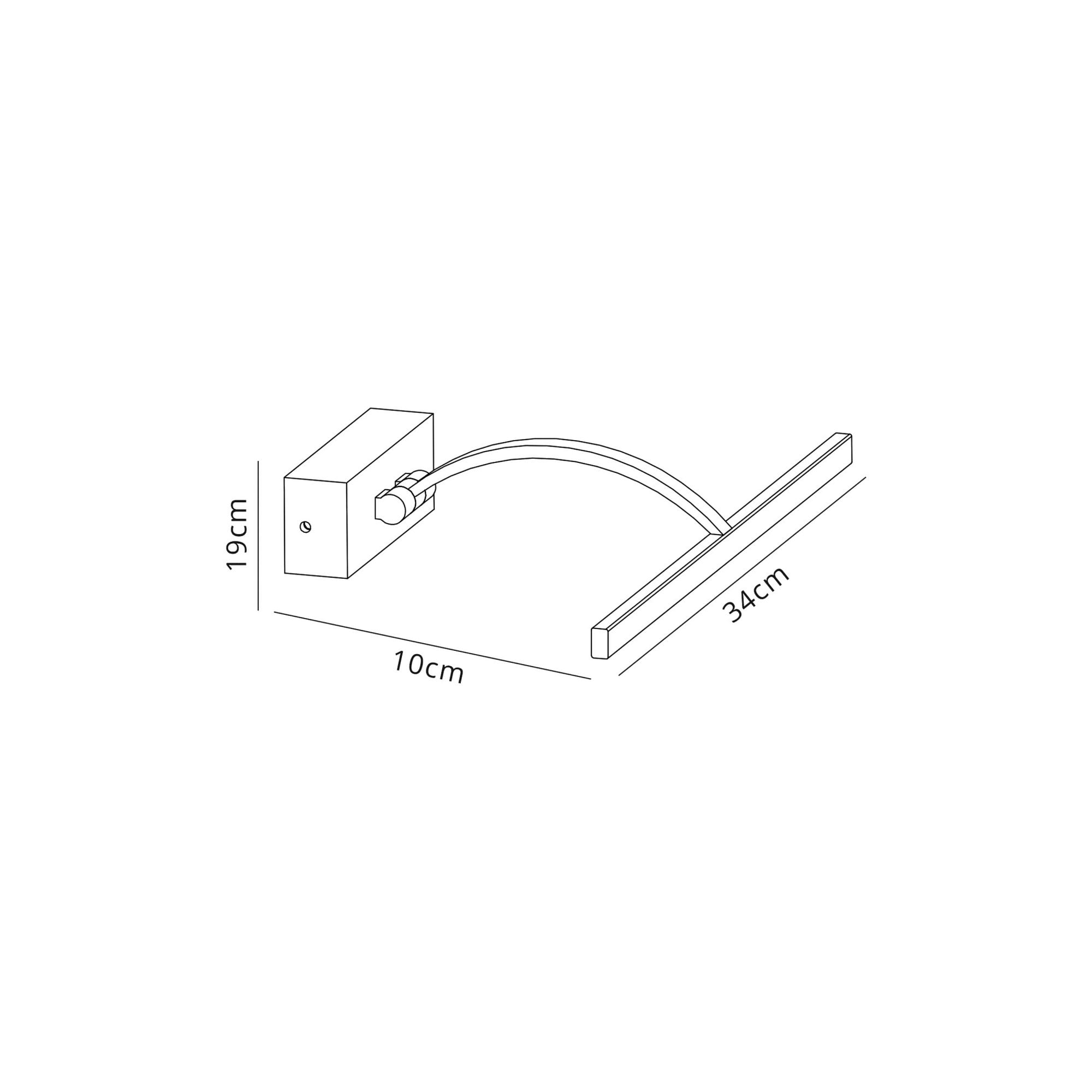 Fabula Plumtree Small 1 Arm LED Wall Lamp/Picture Light - Satin Nickel