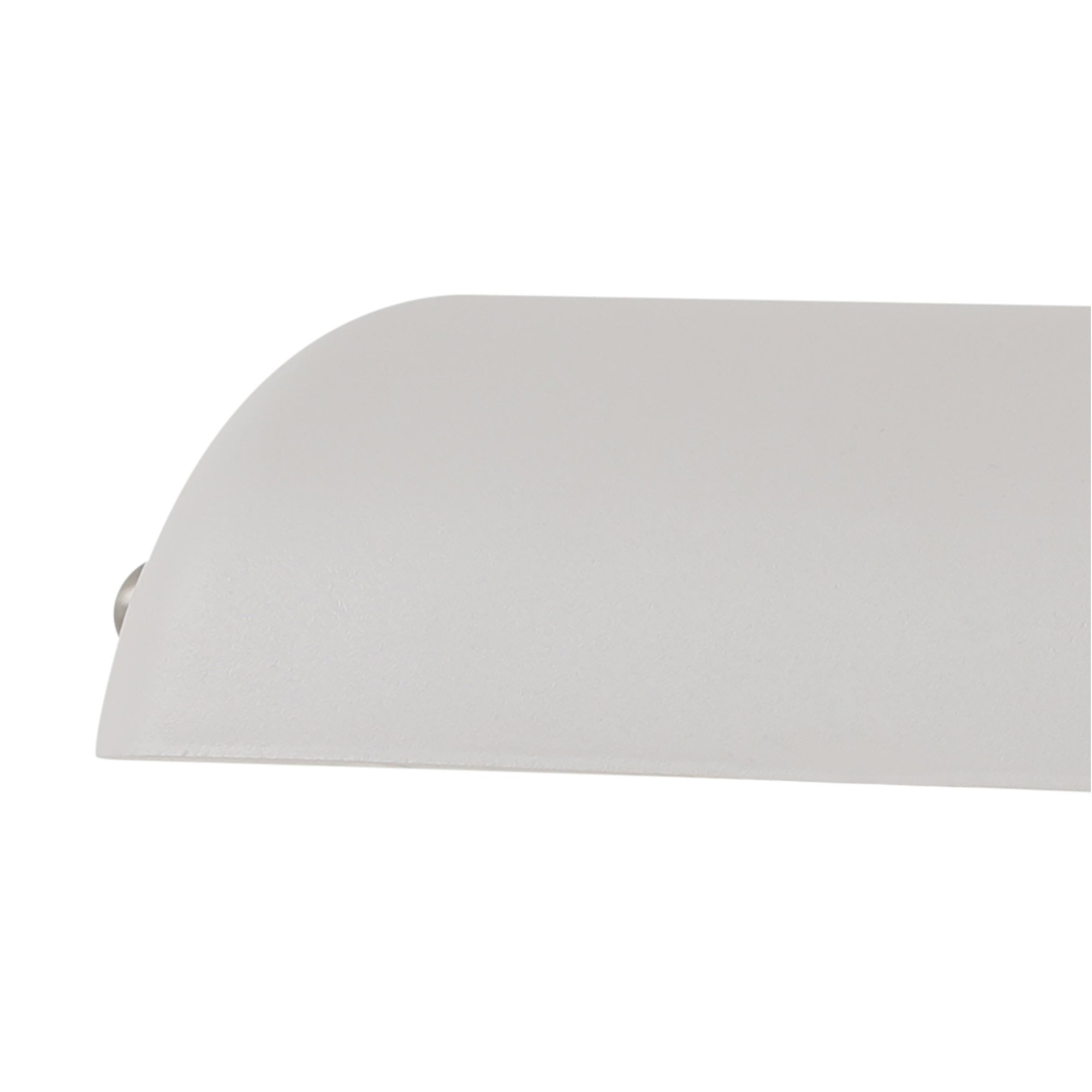 Fabula Forest Single Bankers Table Lamp - Satin Nickel & Sand White