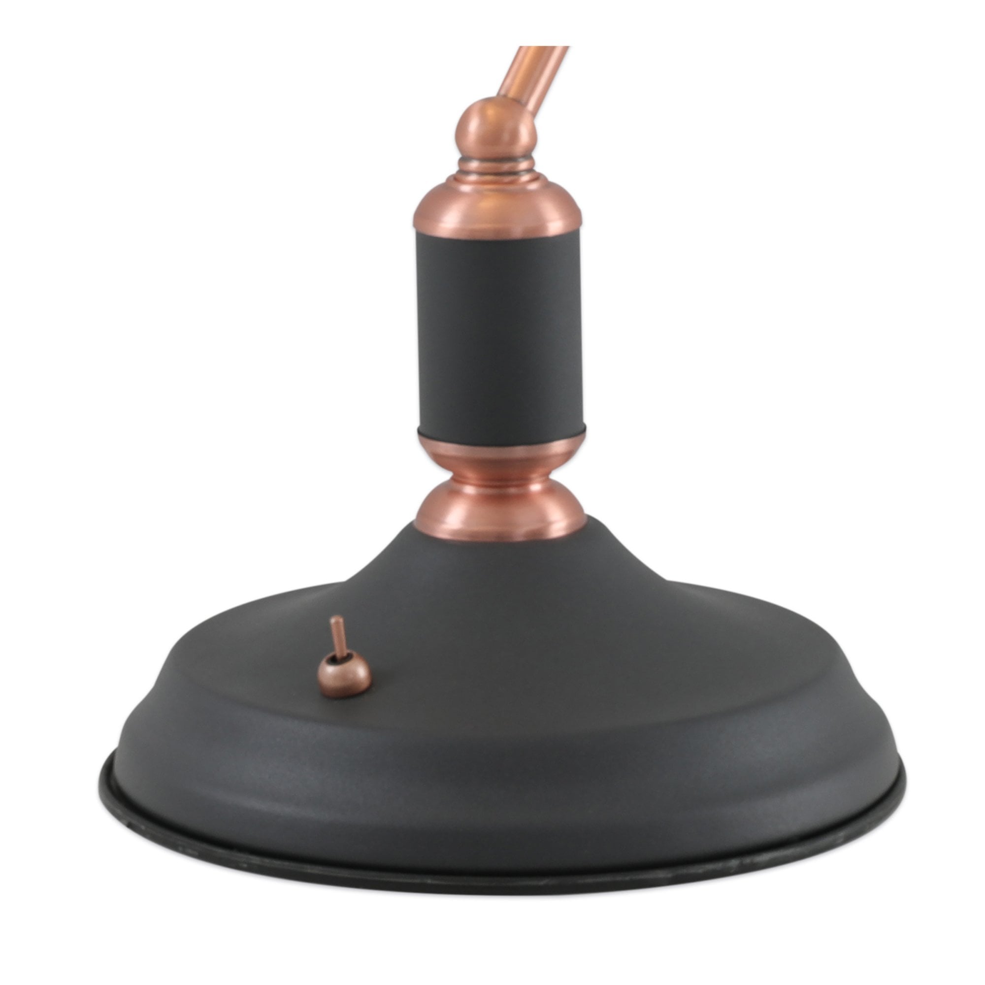 Fabula Forest Single Bankers Table Lamp - Graphite & Copper