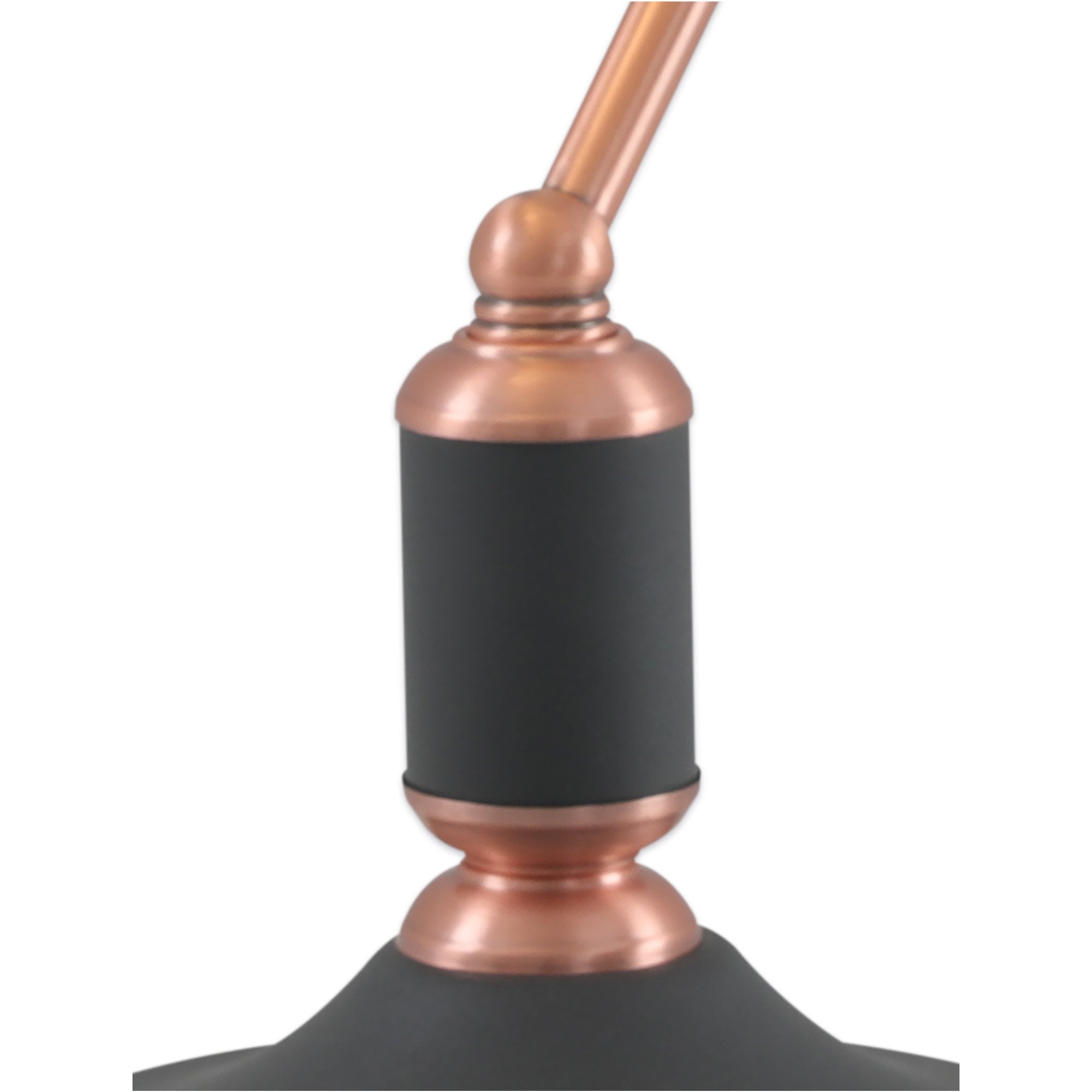 Fabula Forest Single Bankers Table Lamp - Graphite & Copper