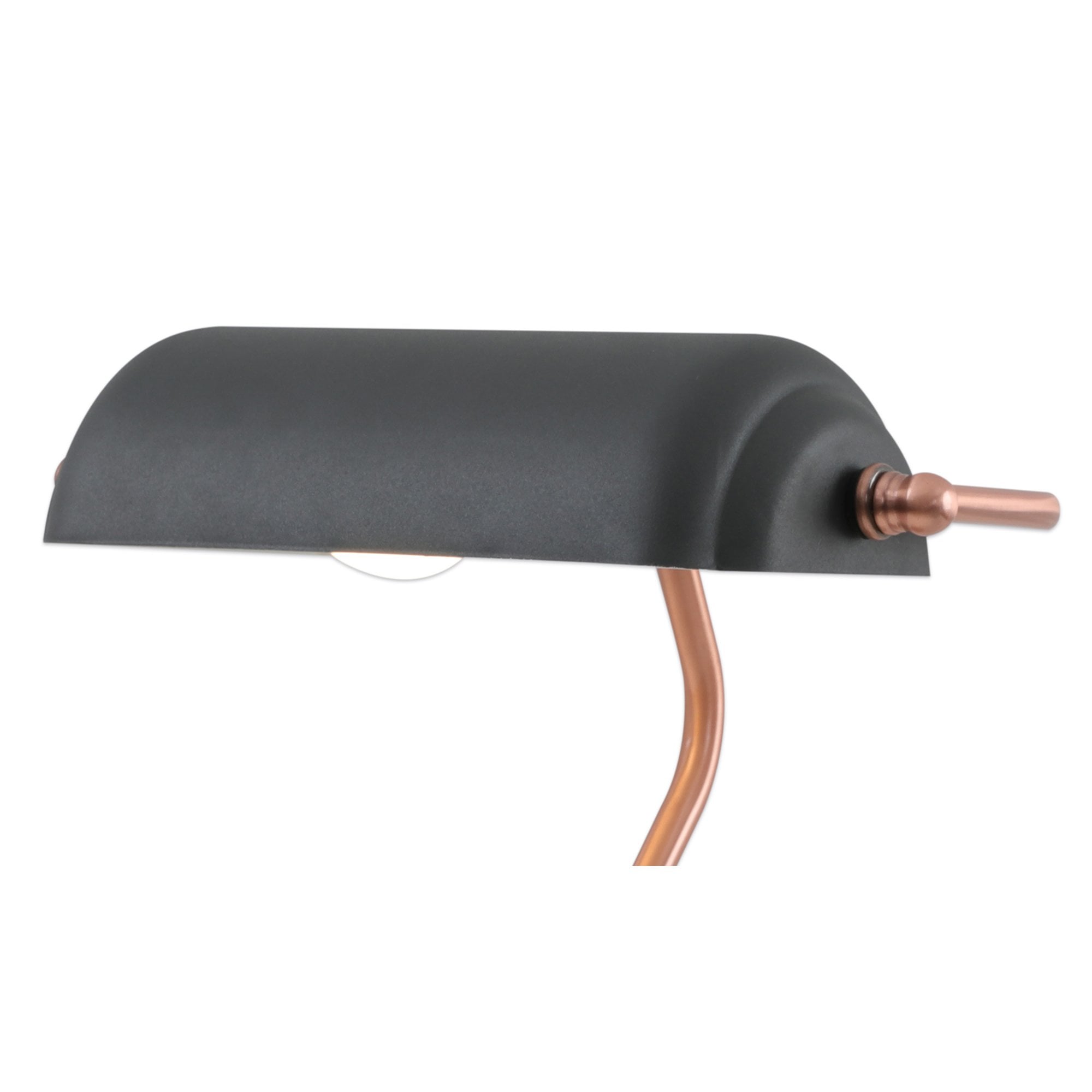 Fabula Forest Single Bankers Table Lamp - Graphite & Copper