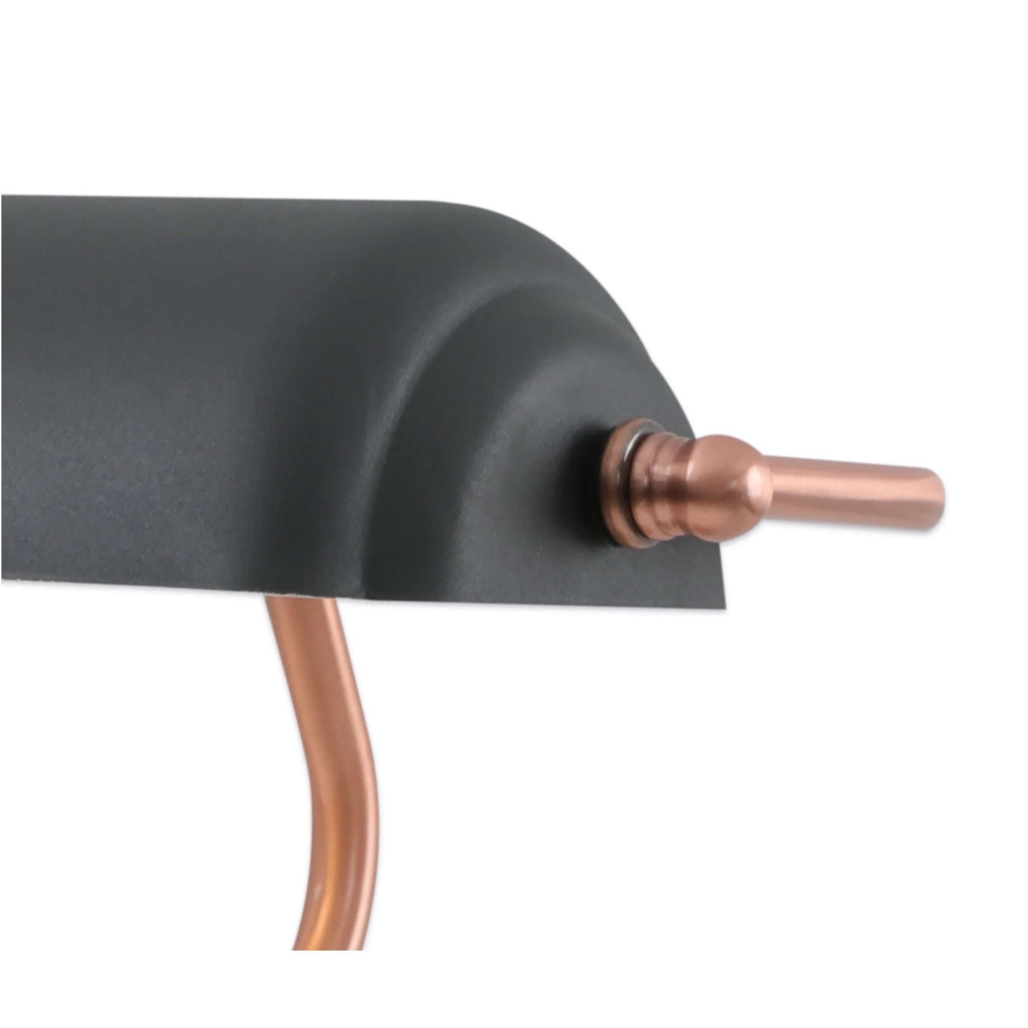 Fabula Forest Single Bankers Table Lamp - Graphite & Copper