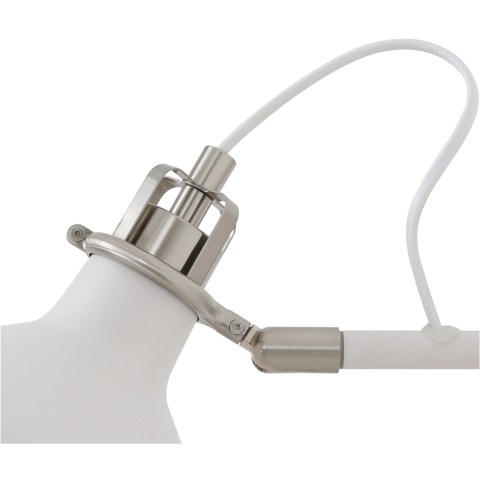 Fabula Forest Single Adjustable Wall Lamp - Sand White & Satin Nickel