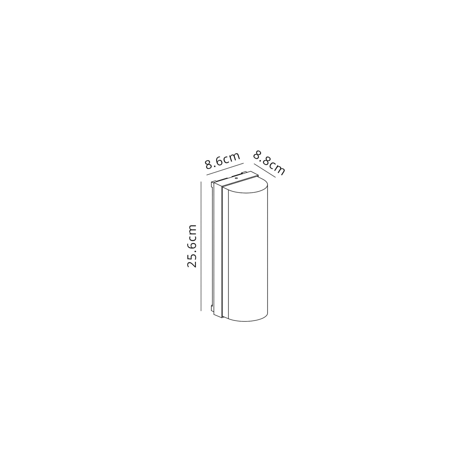 Fabula Highland Single Curved Wall Lamp - Anthracite - IP65