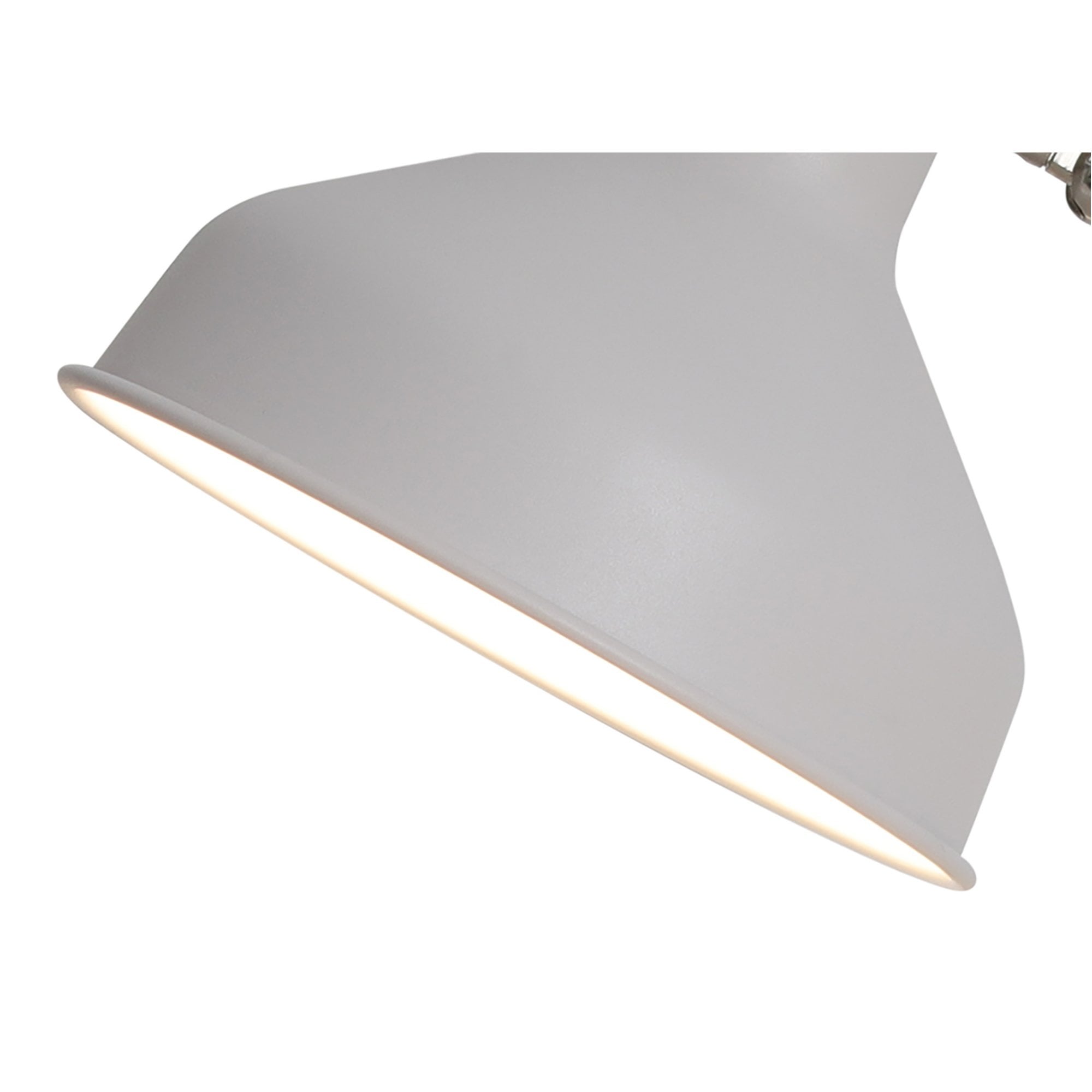 Fabula Forest Single Adjustable Table Lamp - Sand White & Satin Nickel