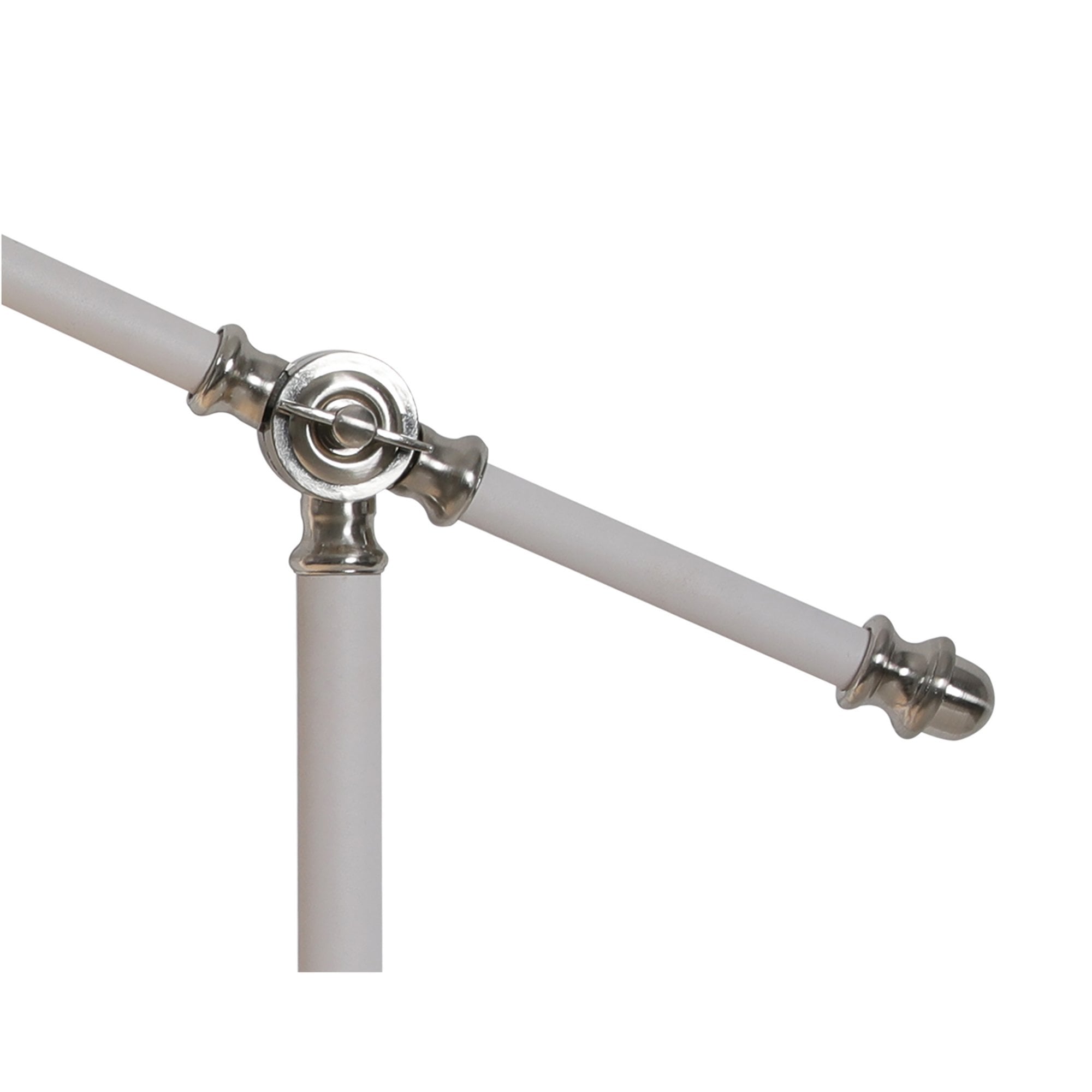 Fabula Forest Single Adjustable Table Lamp - Sand White & Satin Nickel