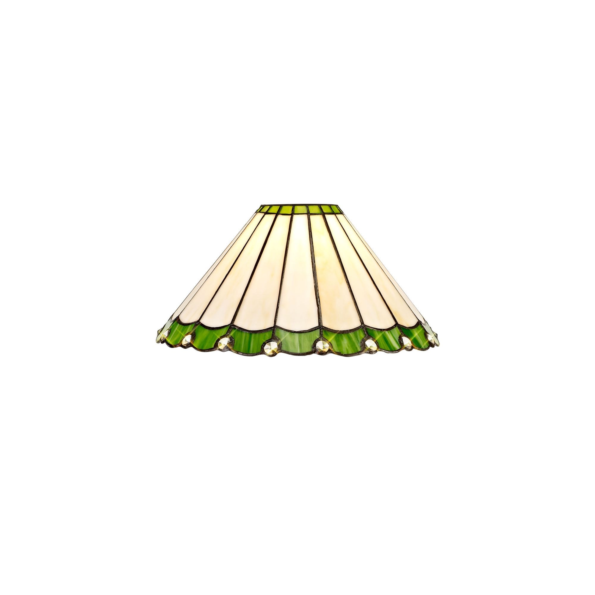 Fabula Amberley 30cm Tiffany Shade - Green & Cream - Shade Only