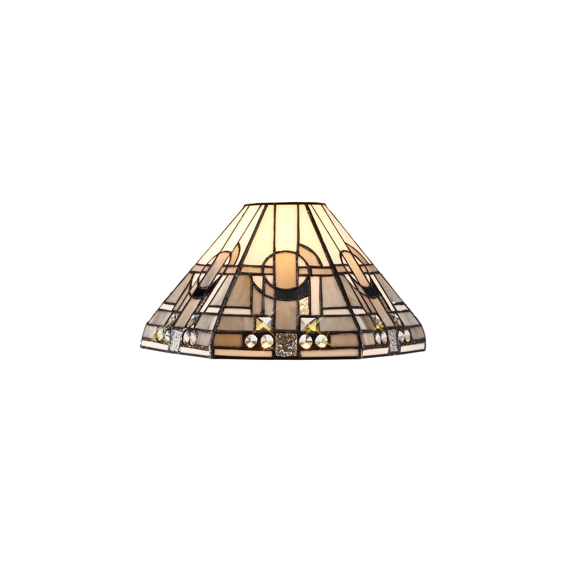 Fabula Cranbourne 30cm Tiffany Shade - Grey - Shade Only