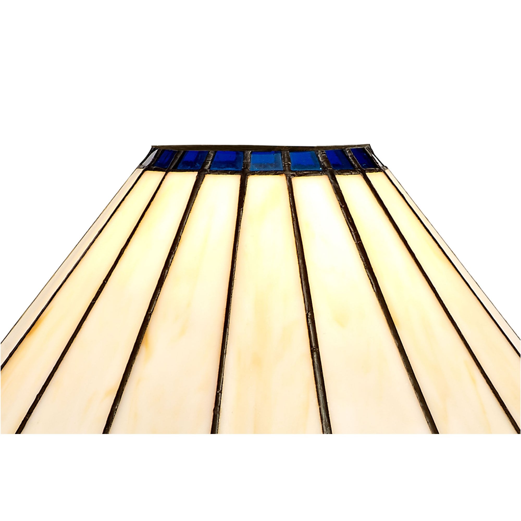 Fabula Amberley 30cm Tiffany Shade - Blue & Cream - Shade Only