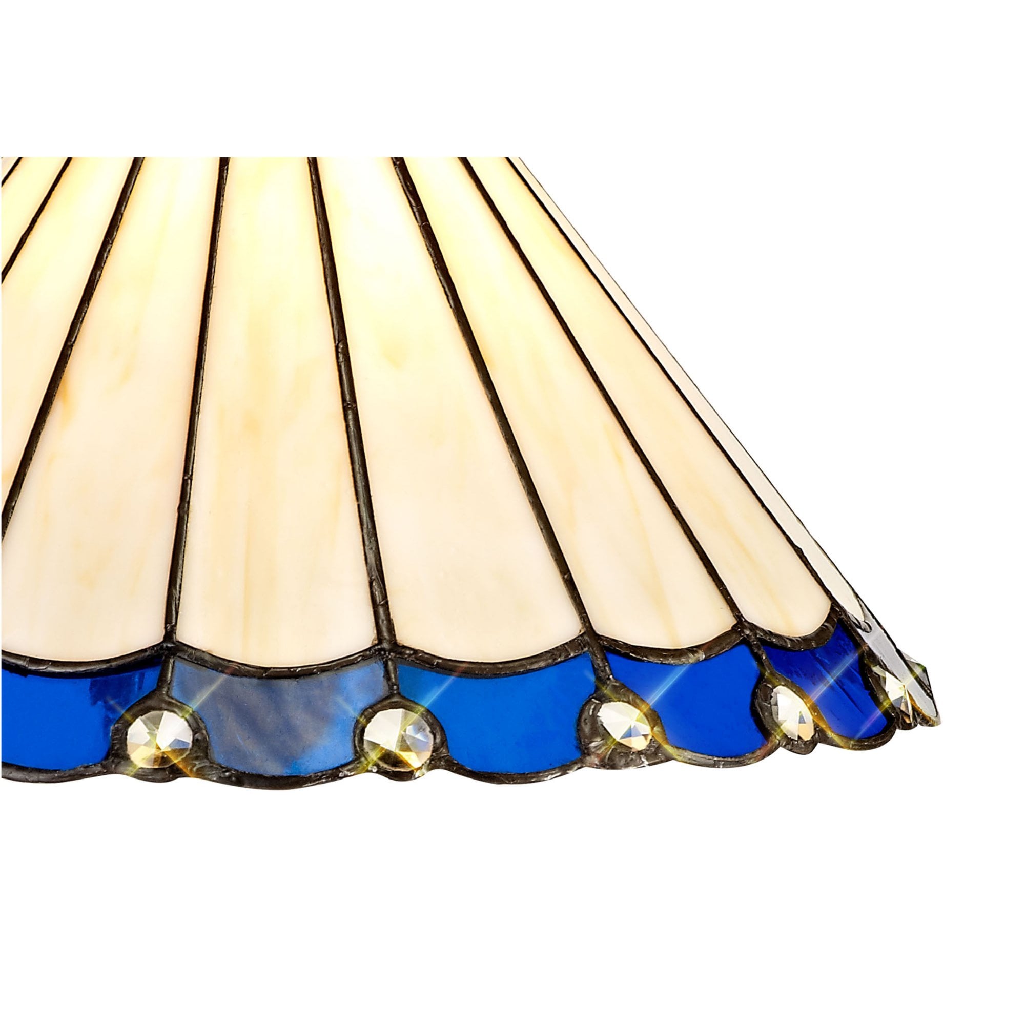 Fabula Amberley 30cm Tiffany Shade - Blue & Cream - Shade Only