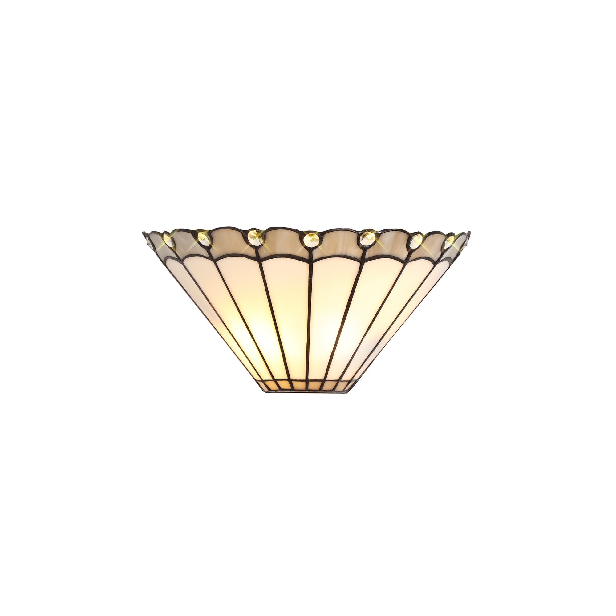 Fabula Amberley Tiffany Wall Lamp - Grey & White