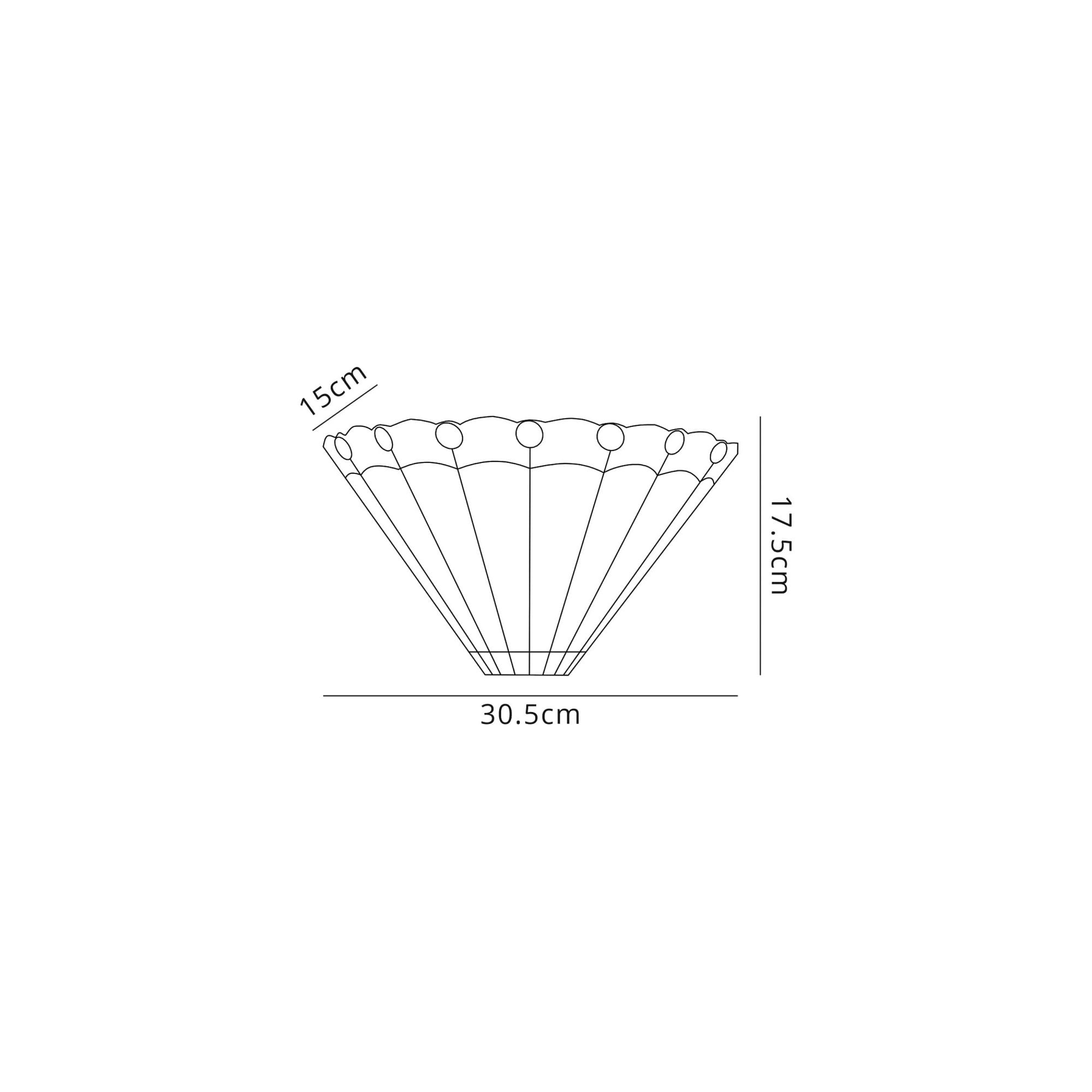 Fabula Amberley Tiffany Wall Lamp - Grey & White