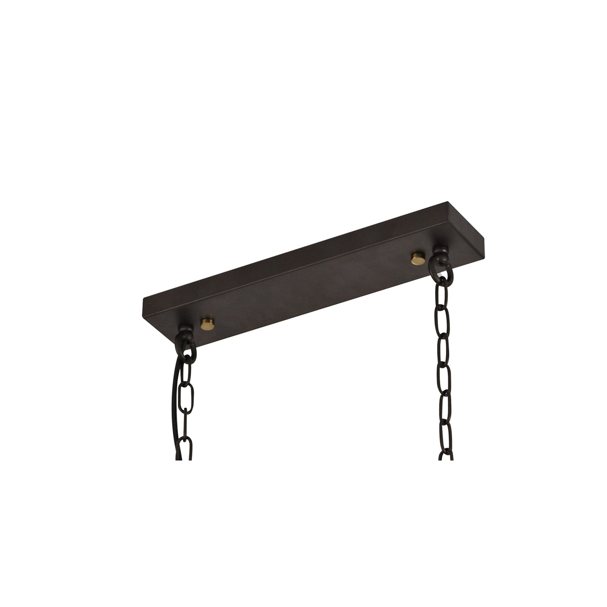 Fabula Greenstead 6 Light Linear Pendant - Brown Oxide, Gold Bronze & Clear Glass