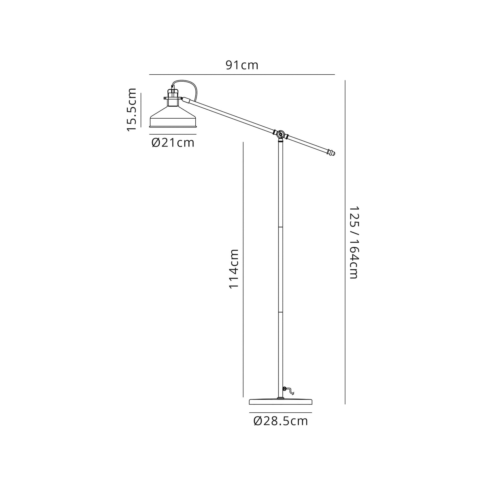 Fabula Forest Single Adjustable Floor Lamp - Graphite & Copper