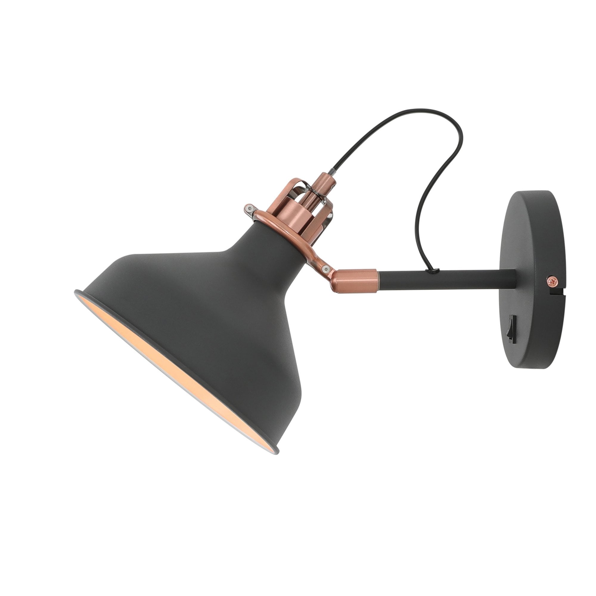 Fabula Forest Single Adjustable Wall Lamp - Graphite & Copper