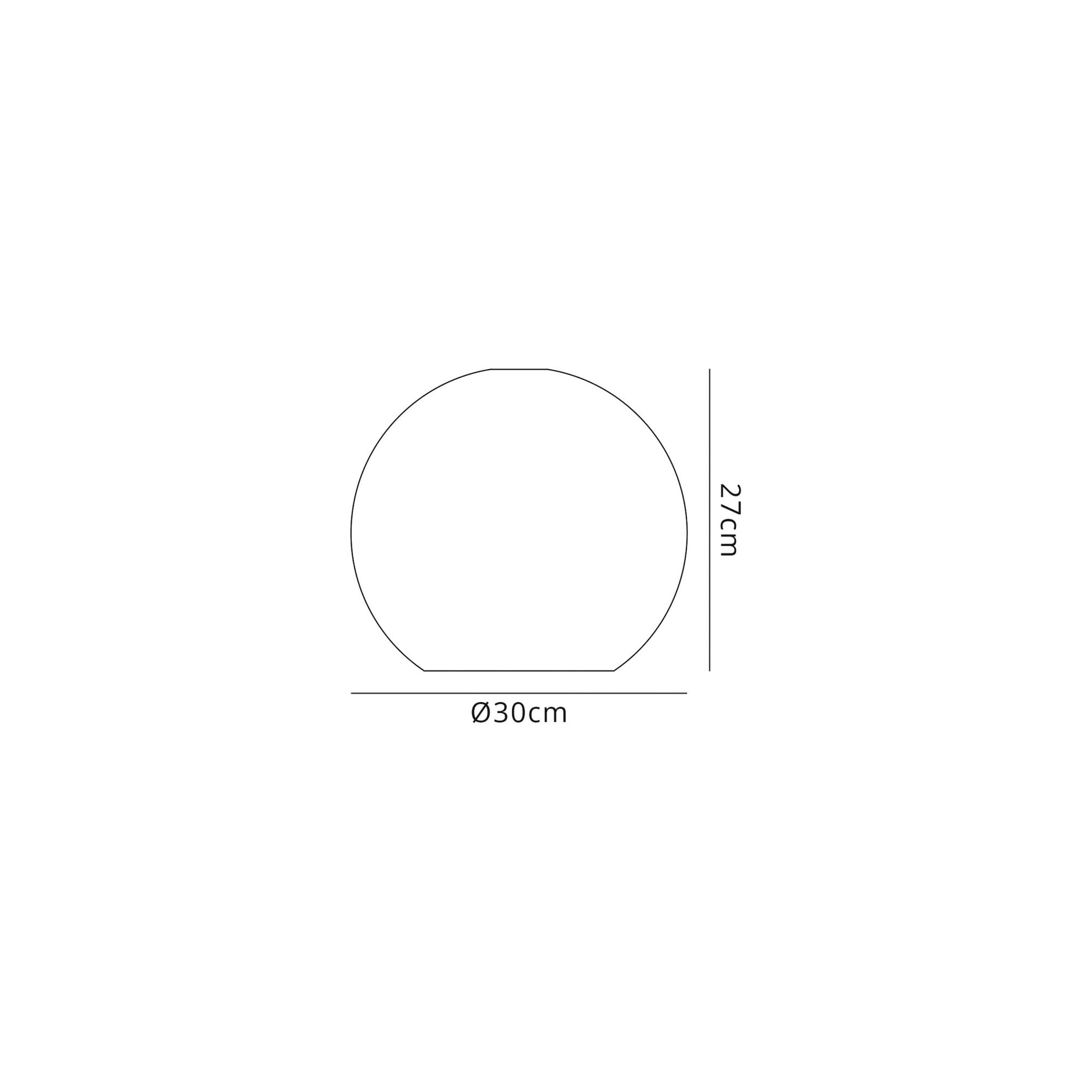 Fabula Springfield 30cm Globe Shade - Smoked Fade Glass - Shade Only