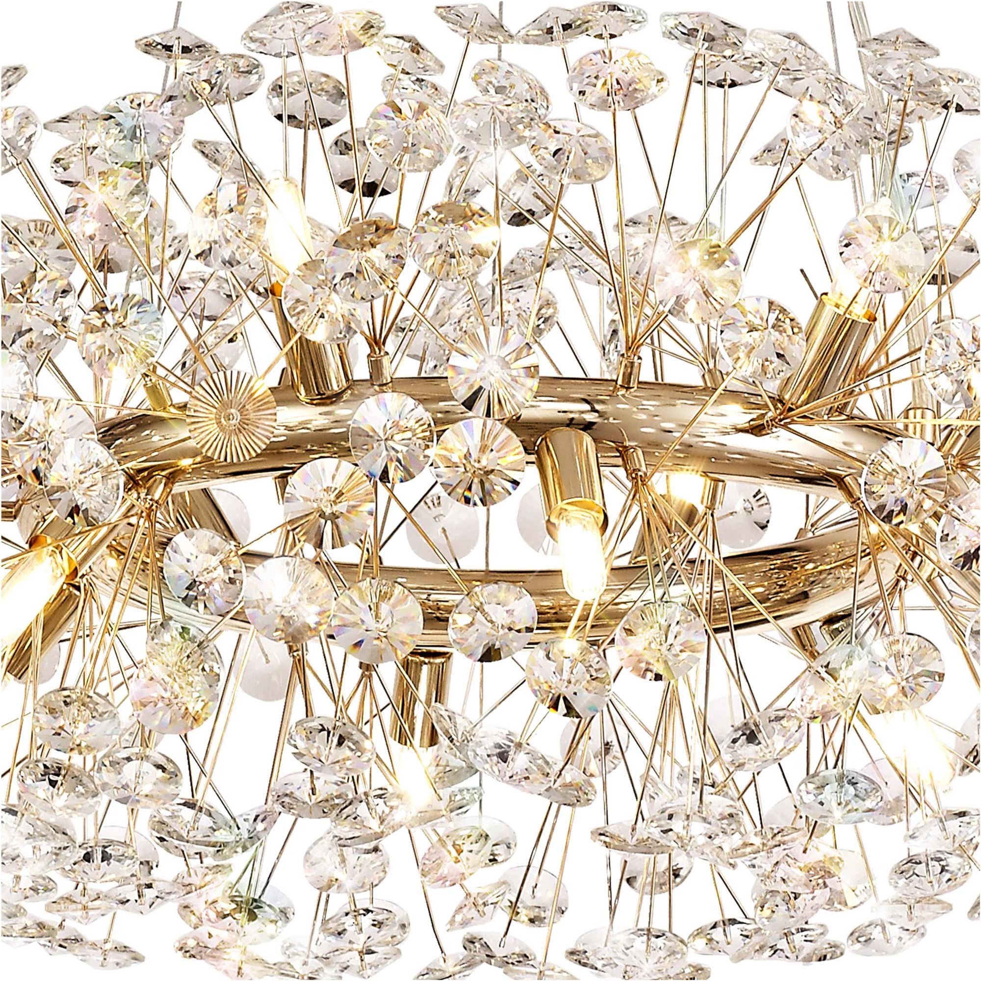 Fabula Grosvenor 12 Light Pendant - French Gold & Crystal