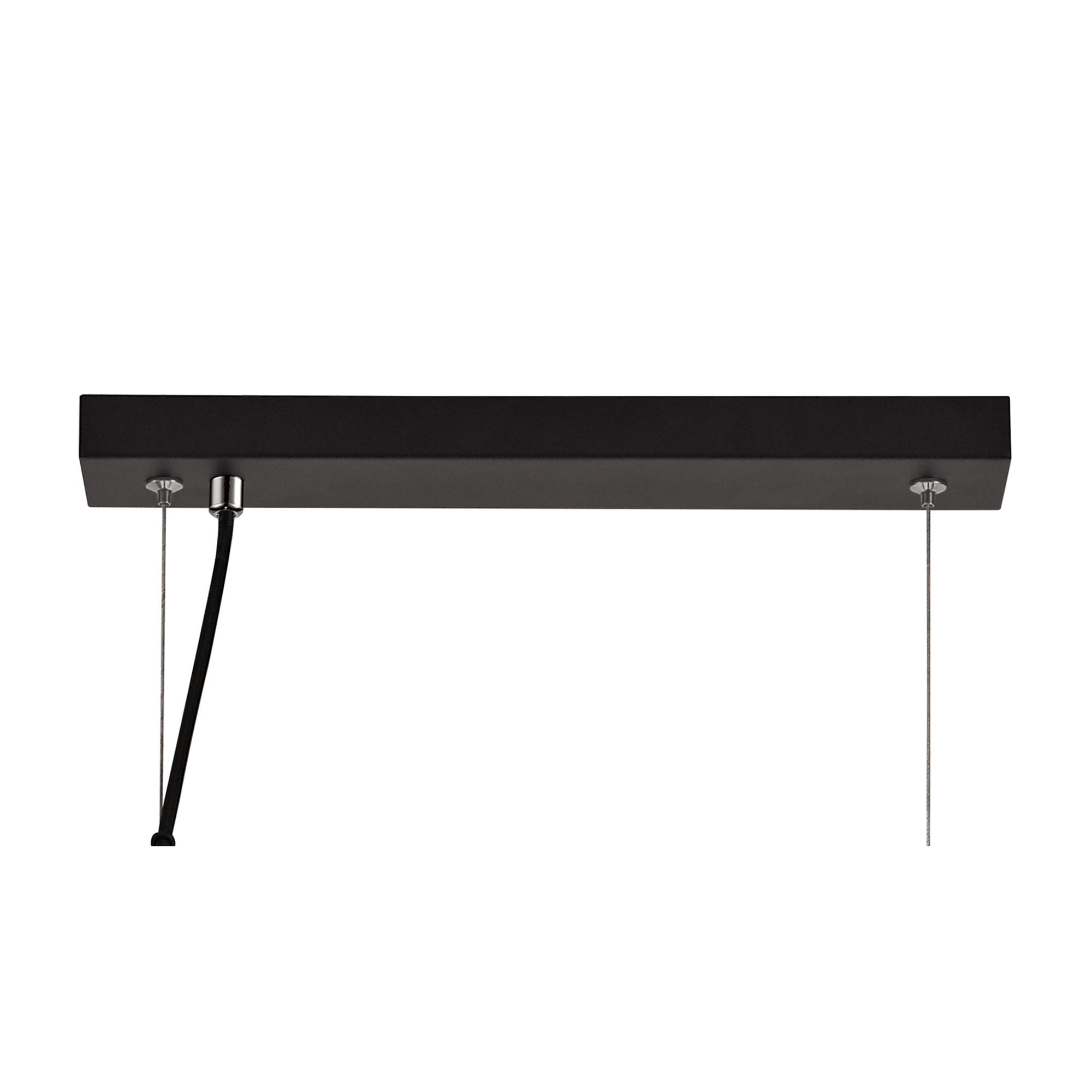 Fabula Rowans 3 Light Linear Pendant - Black & Clear Glass