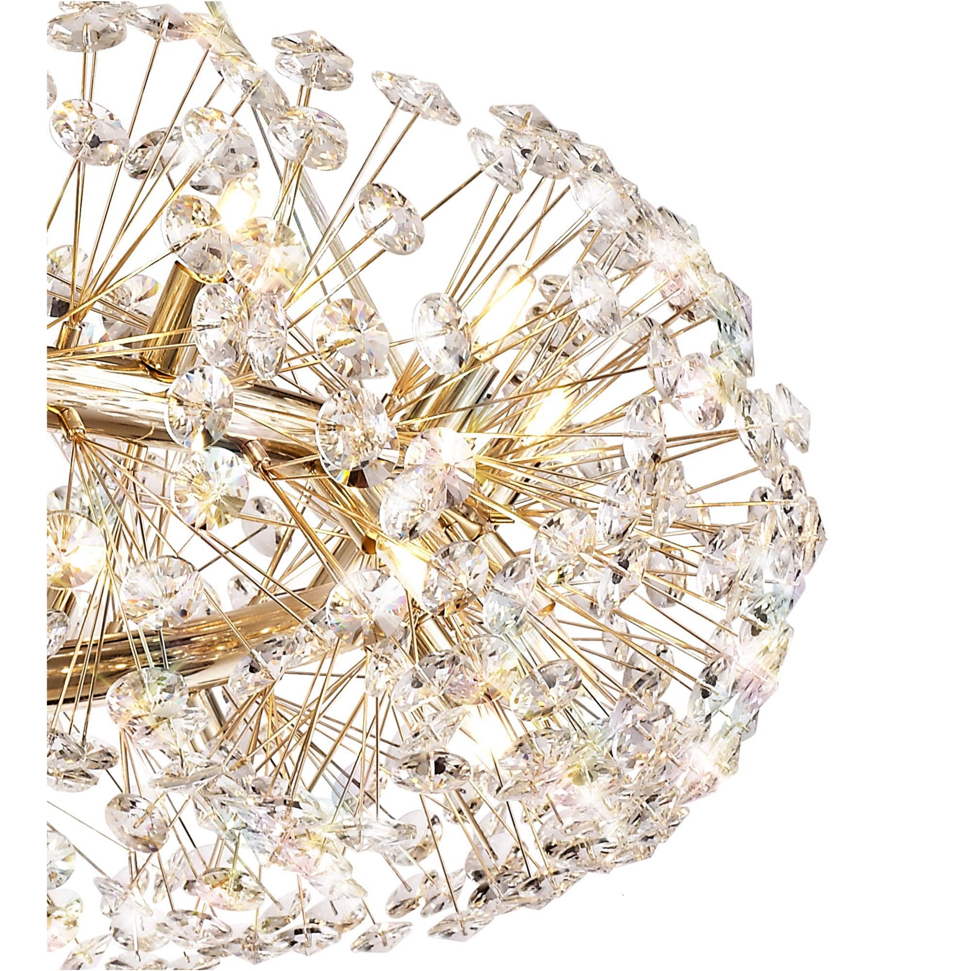 Fabula Grosvenor 26 Light Pendant - French Gold & Crystal