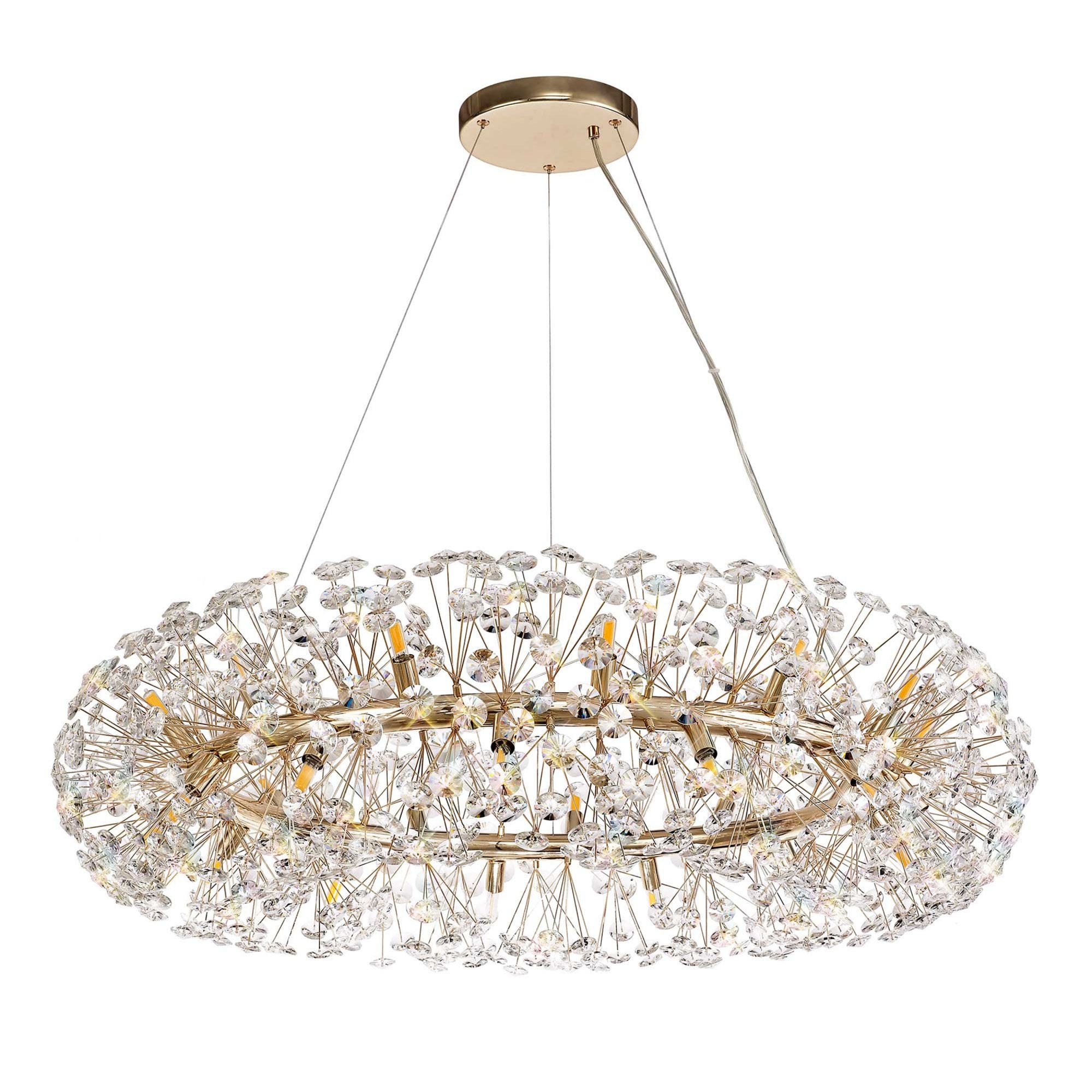 Fabula Grosvenor 26 Light Pendant - French Gold & Crystal