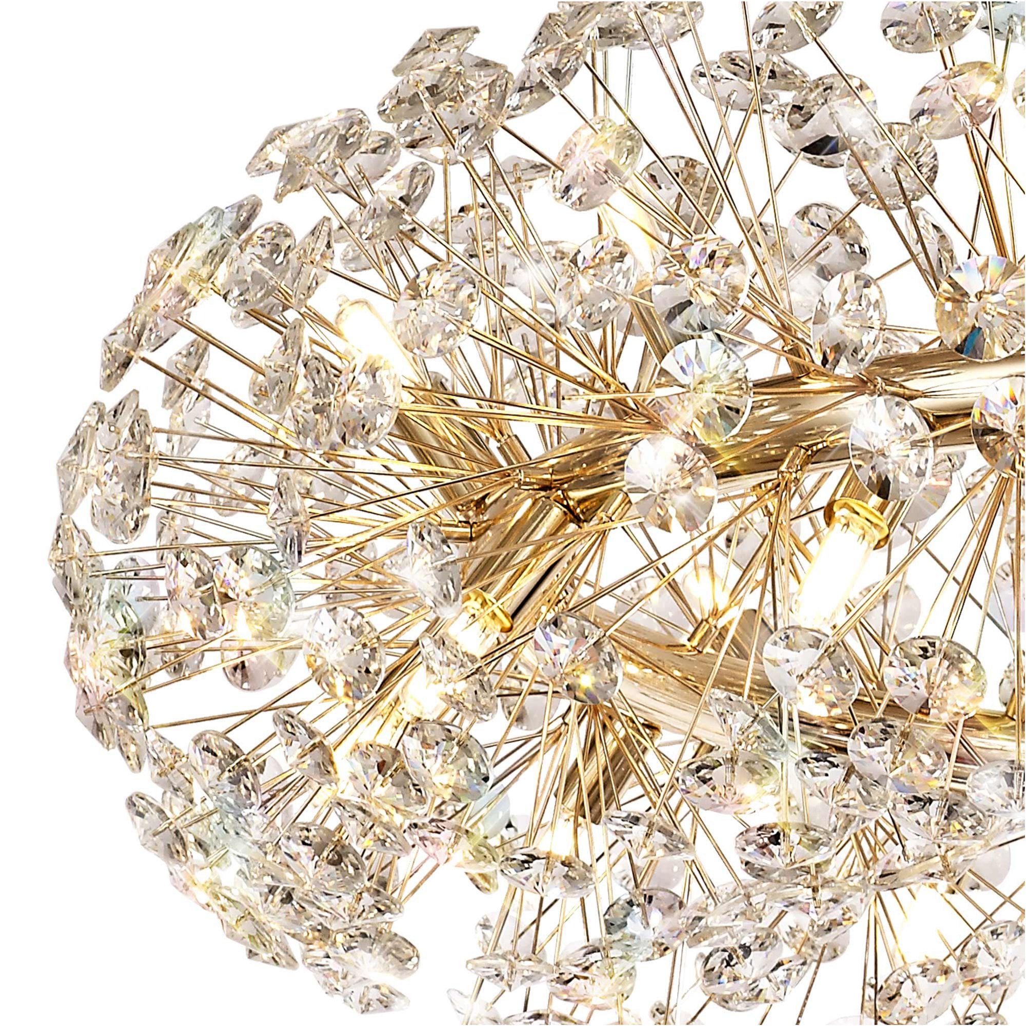 Fabula Grosvenor 26 Light Pendant - French Gold & Crystal