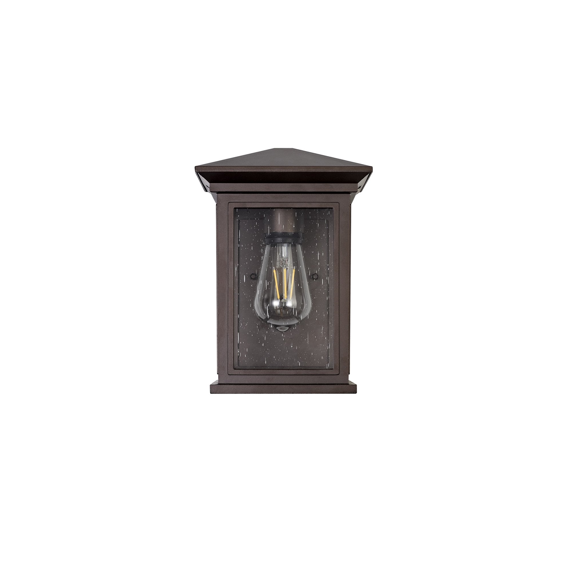 Fabula Campions Flush Wall Lamp - Antique Bronze & Clear Seeded Glass - IP54