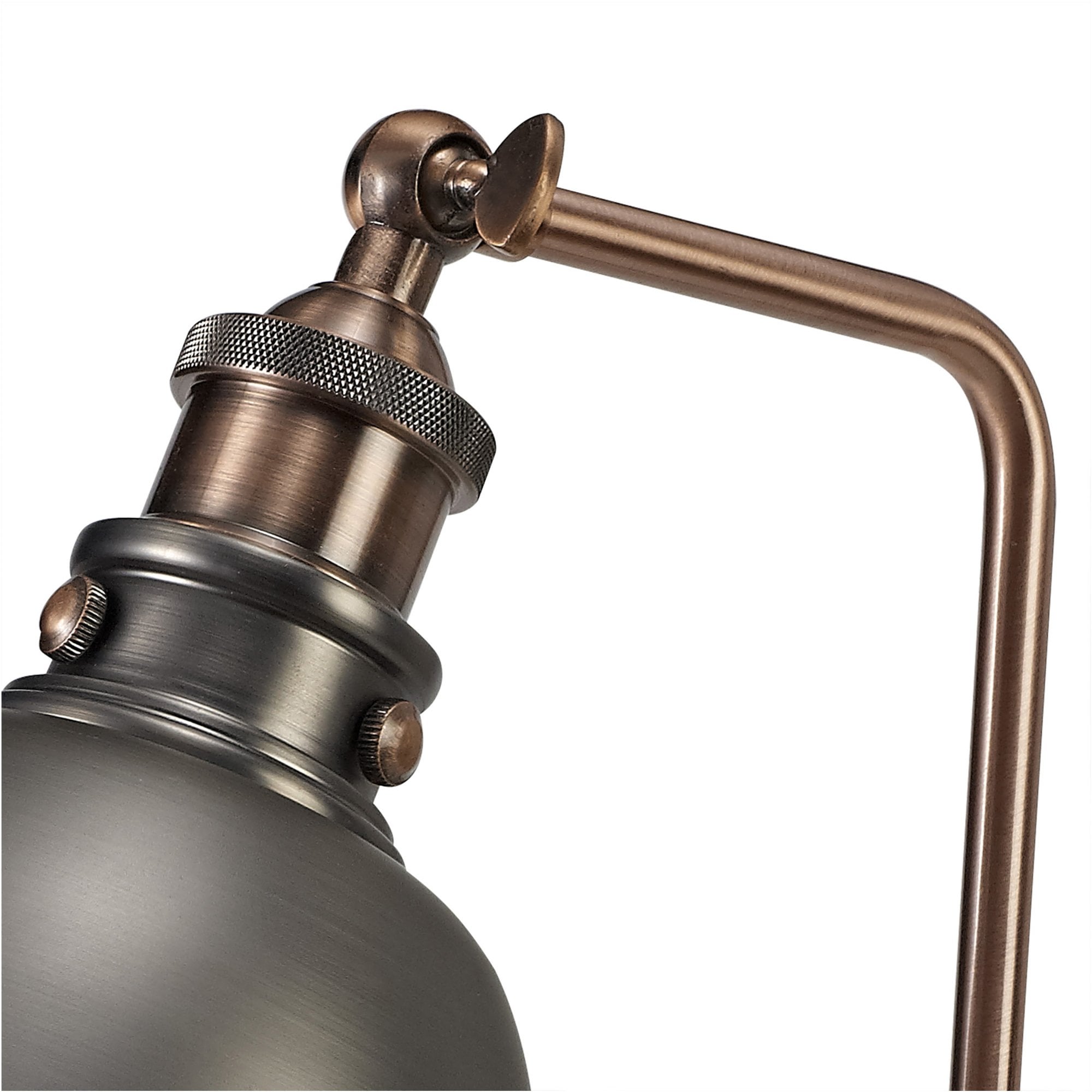 Fabula Sunnyside Adjustable Table Lamp - Antique Silver & Copper