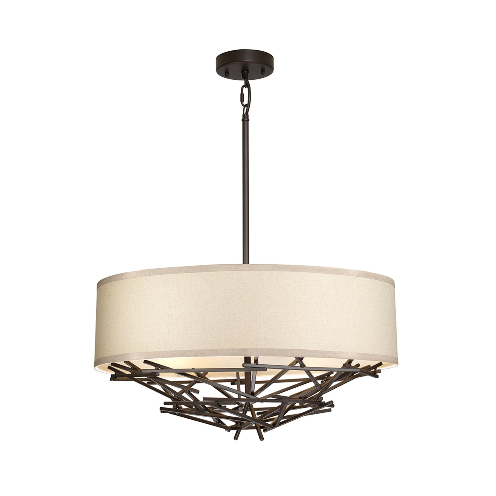 Elstead Taiko 4 Light Pendant - Olde Bronze