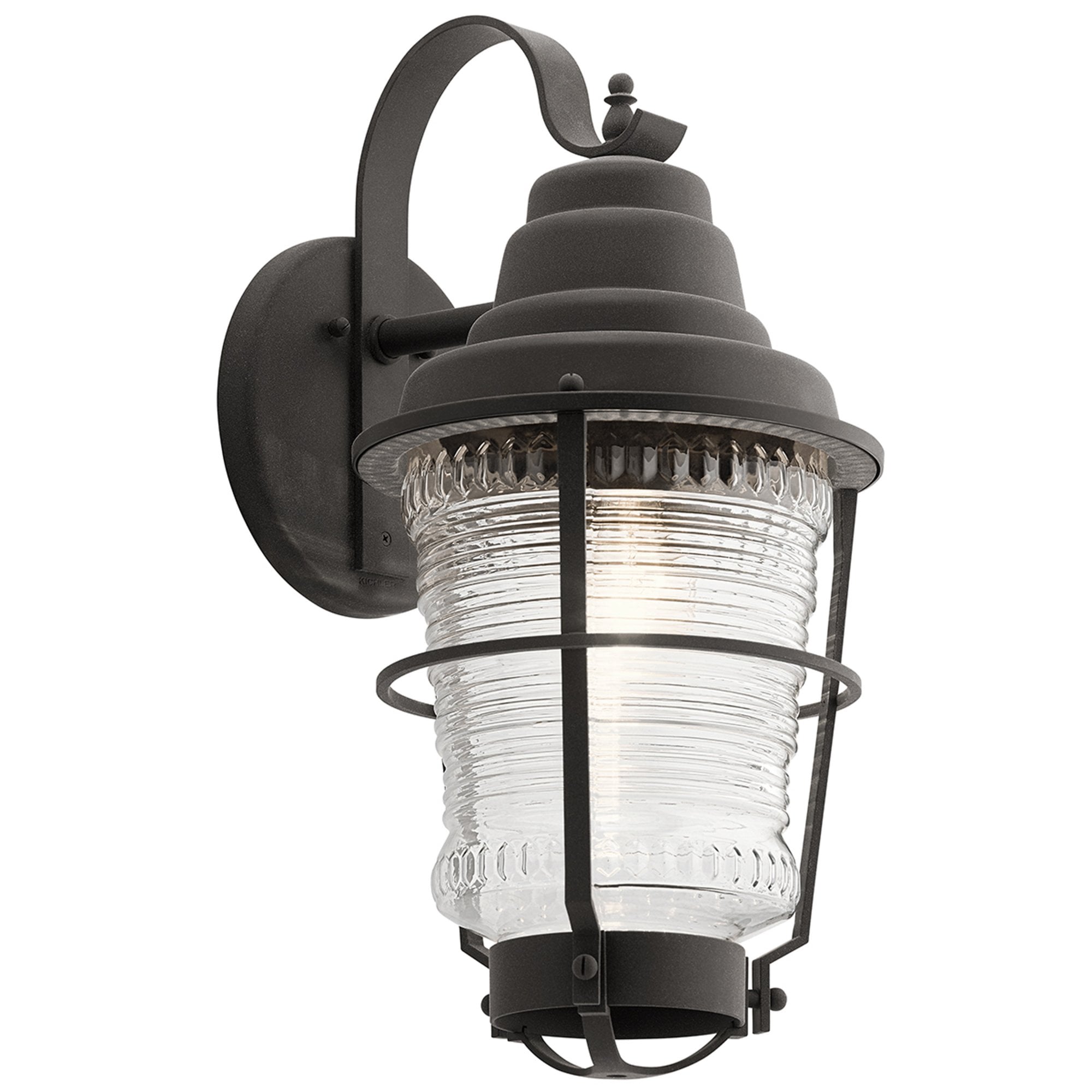 Quintiesse Chance Harbor Single Large IP44 Wall Lantern - Weathered Zinc
