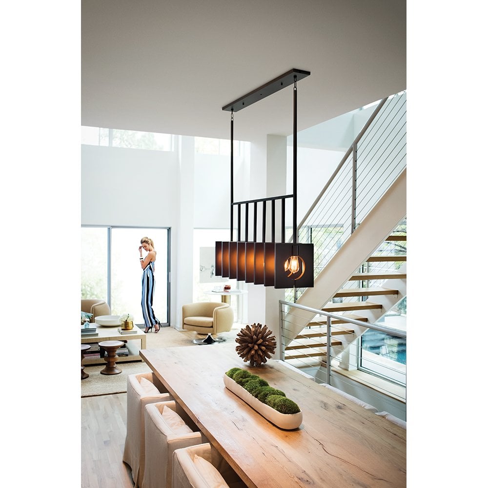 Quintiesse Ludlow 8 Light Pendant - Brushed Graphite