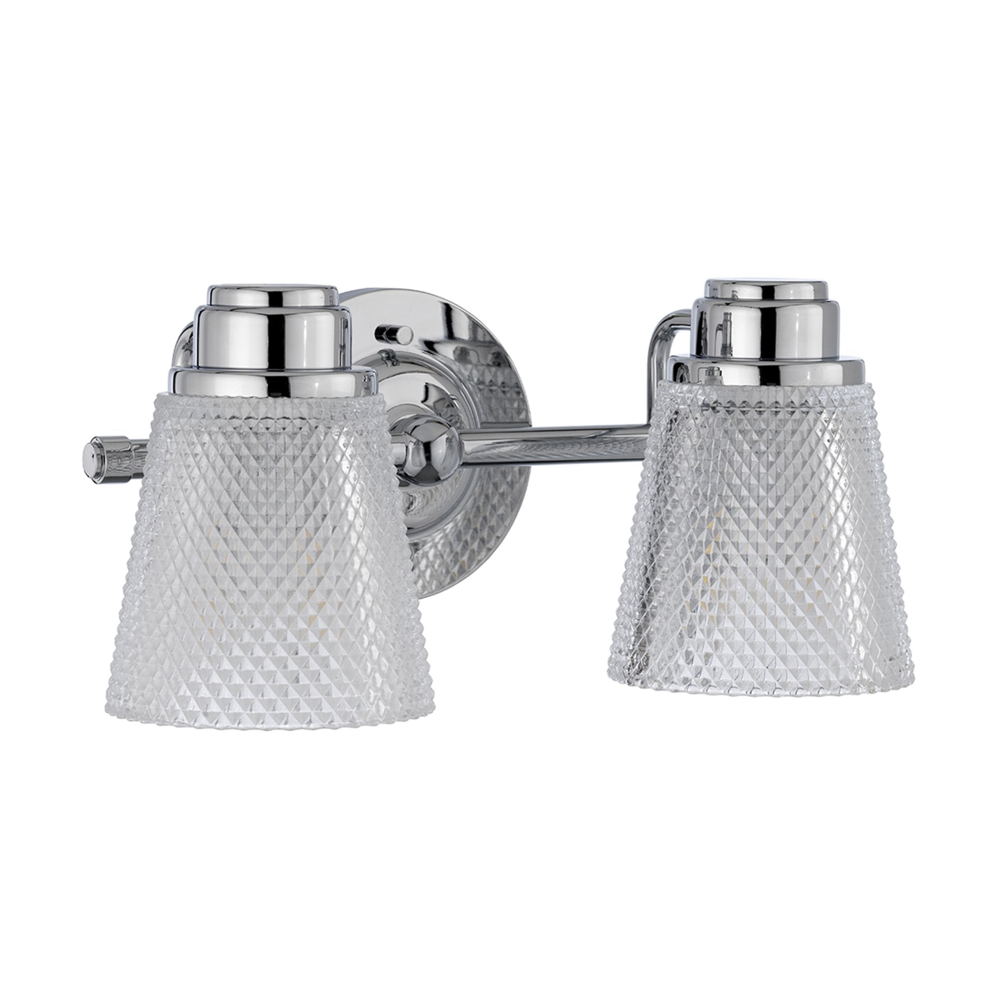 Quintiesse Hudson 2 Light Bathroom Wall Light - Polished Chrome
