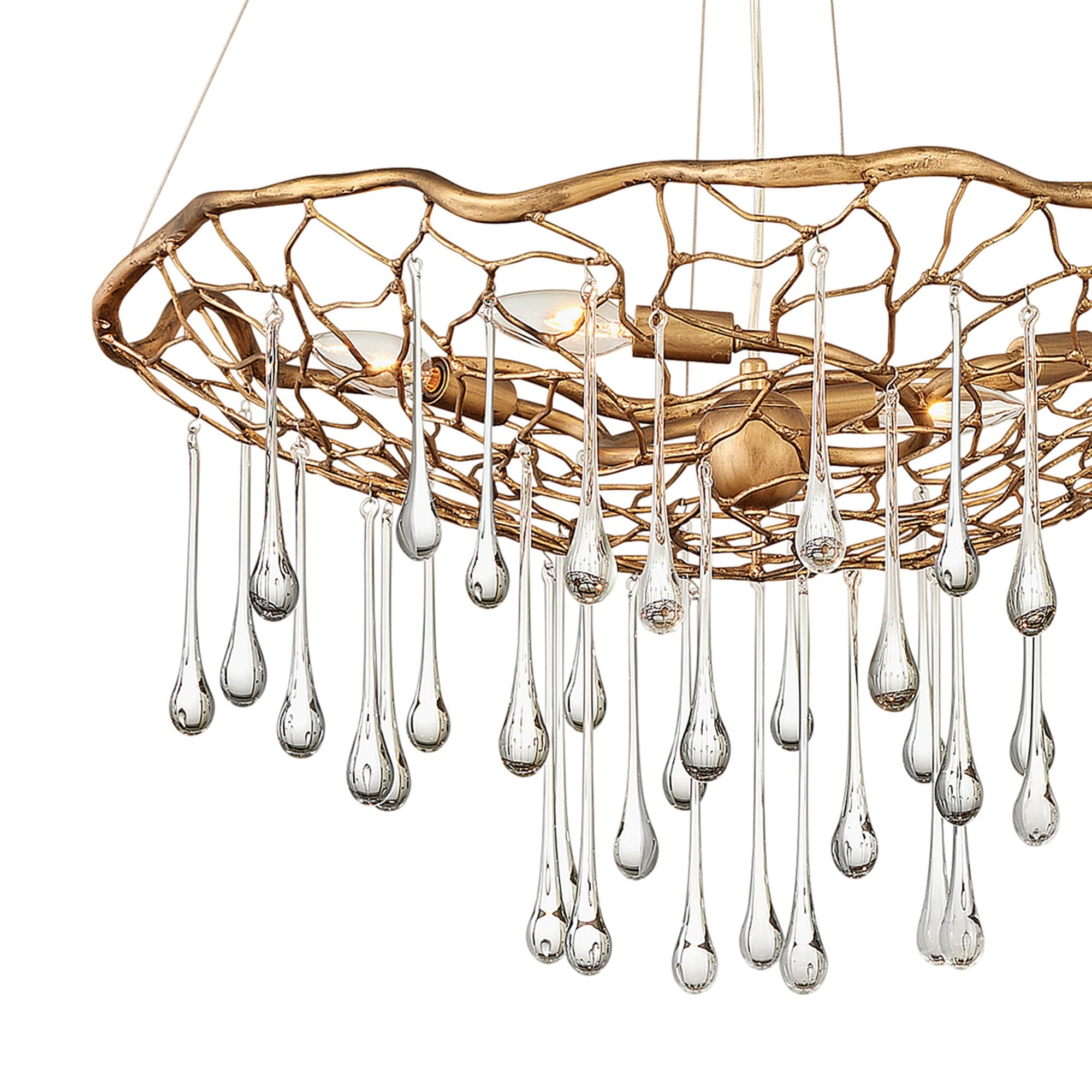 Quintiesse Laguna 4 Light Pendant Light - Burnished Gold