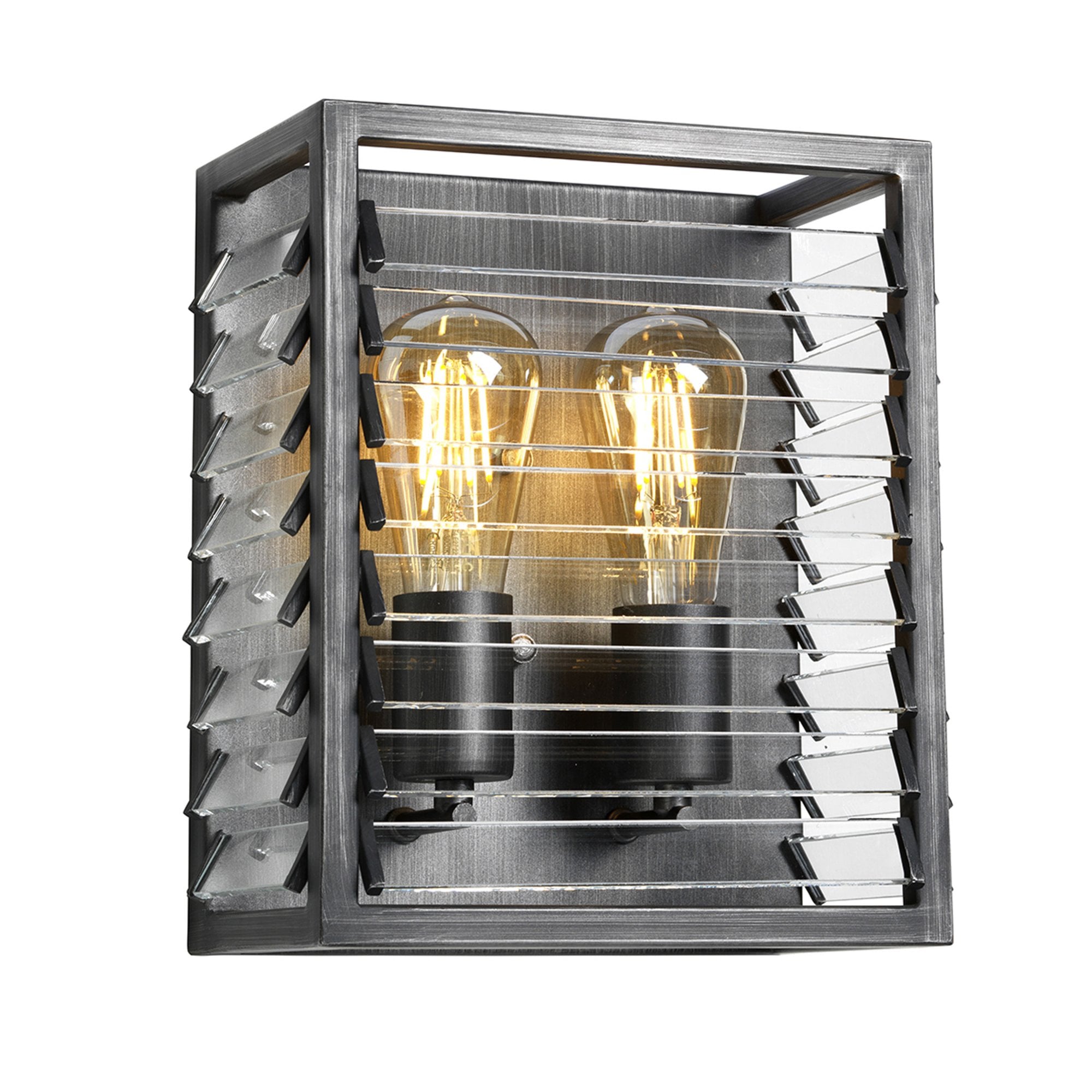 Elstead Louvre 2 Light Wall Light - Painted Gunmetal