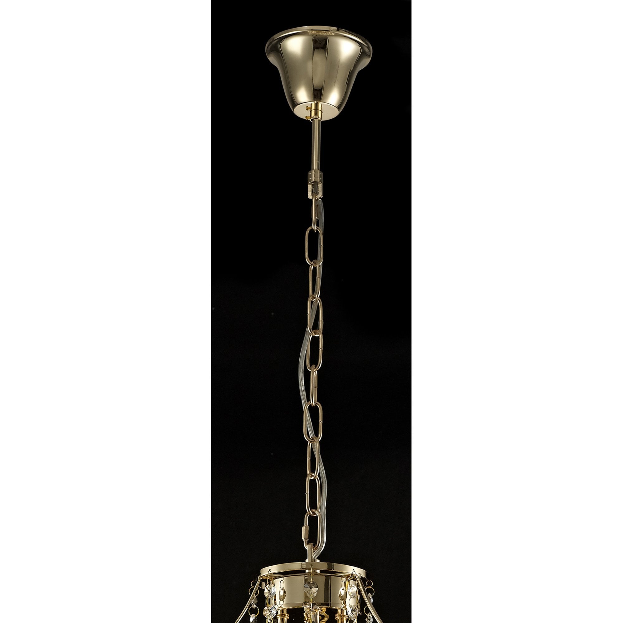 Diyas IL32771 Inina Pendant 4 Light E14 French Gold/Crystal
