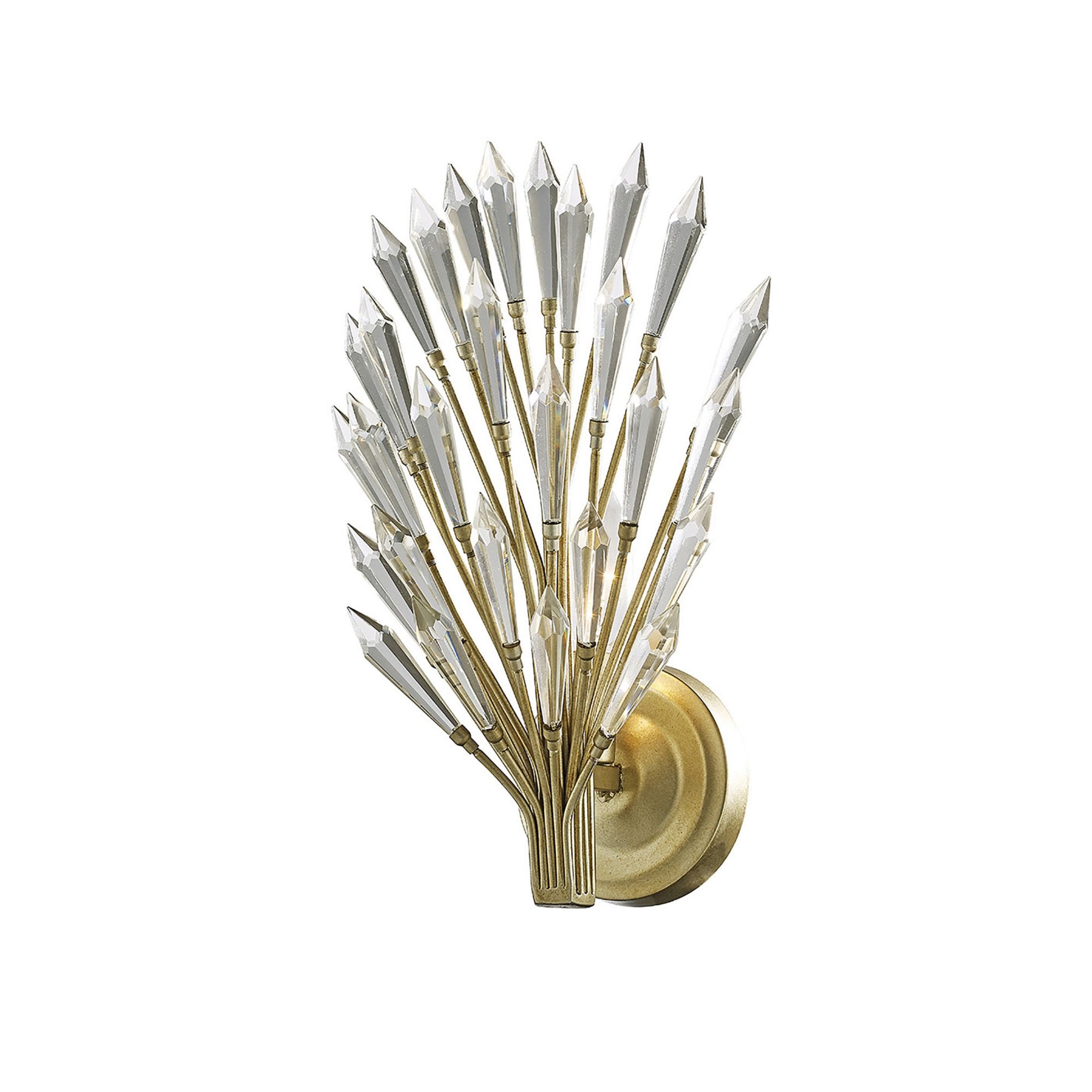 Diyas IL31670 Fay Wall Light 1 Light E14 Aged Gold/Silver/Crystal