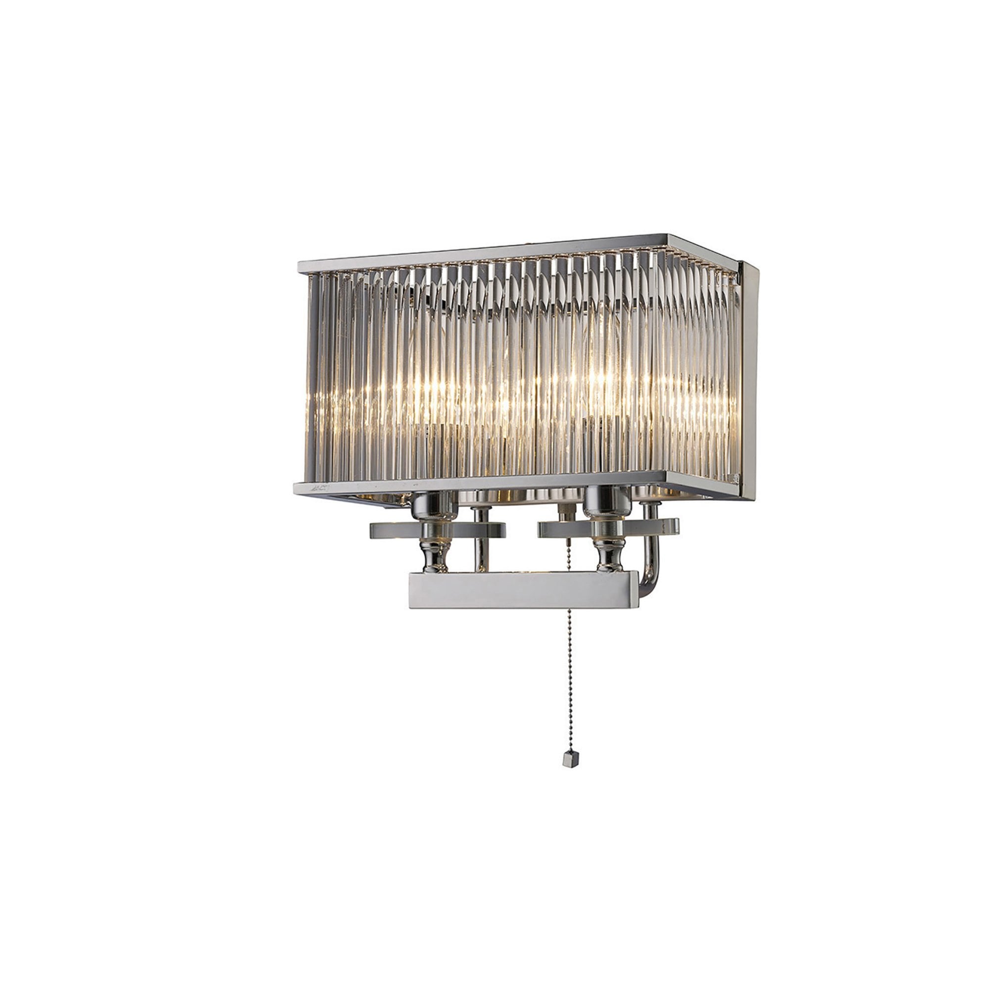 Diyas IL31410 Vanessa Wall Light Switched 2 Light Polished Chrome/Crystal