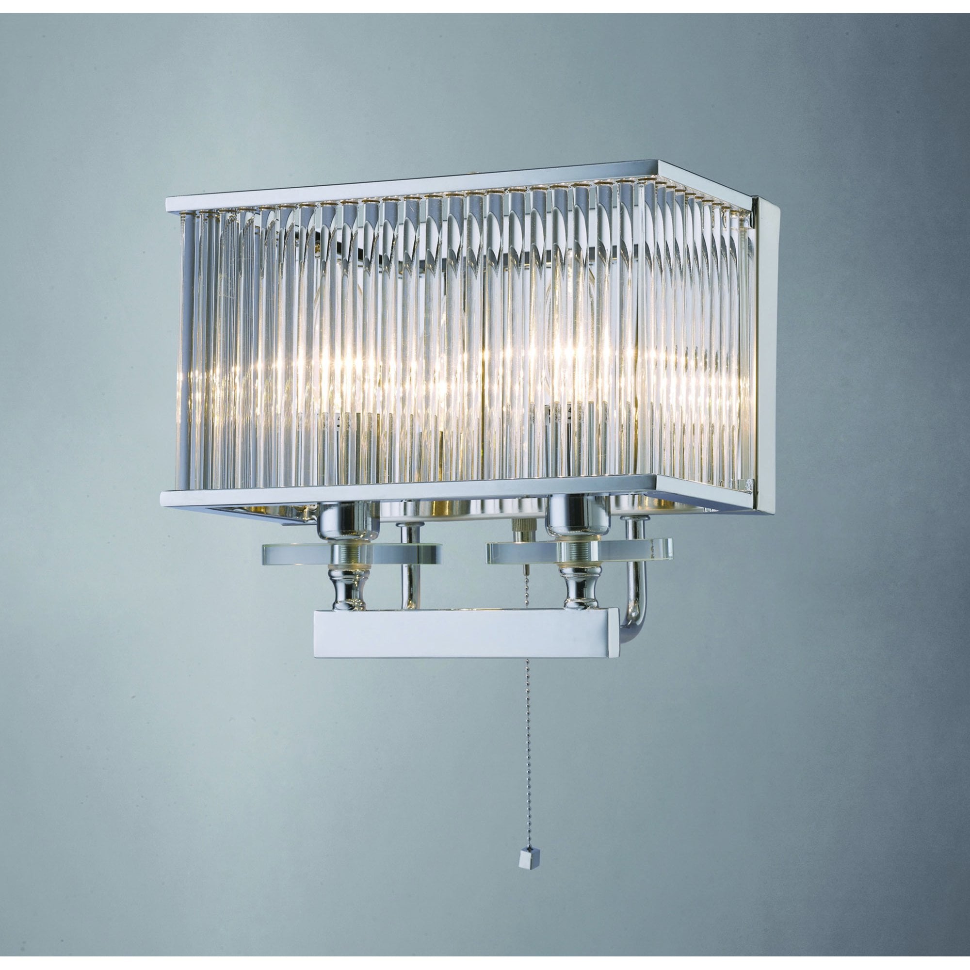 Diyas IL31410 Vanessa Wall Light Switched 2 Light Polished Chrome/Crystal