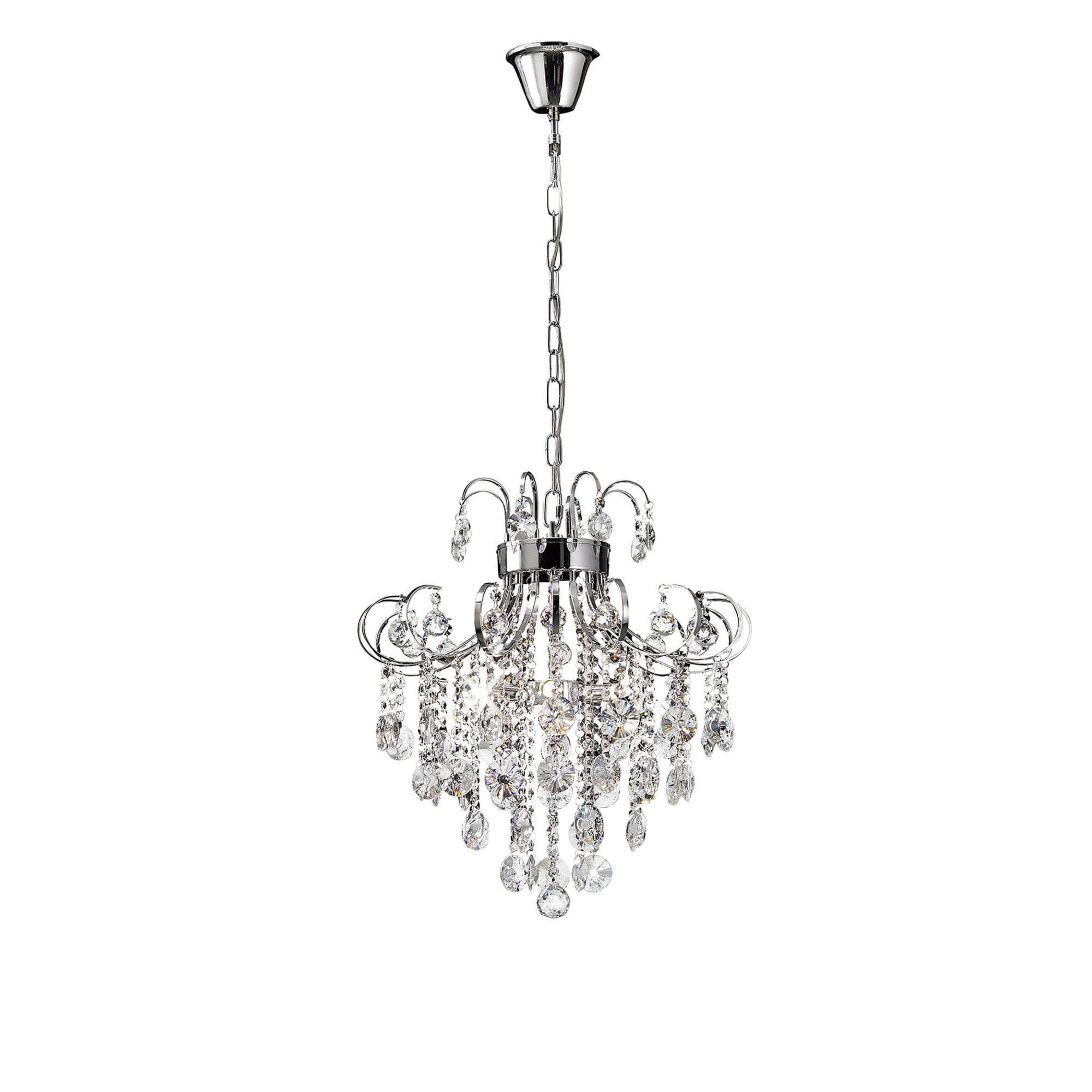 Diyas IL31055 Rosina Pendant 6 Light Polished Chrome/Crystal