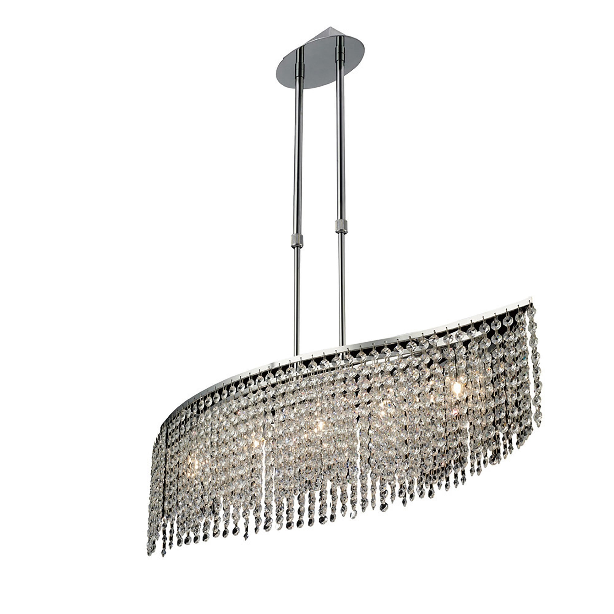 Diyas IL30574 Fabio Telescopic Pendant Bar 5 Light Polished Chrome/Crystal