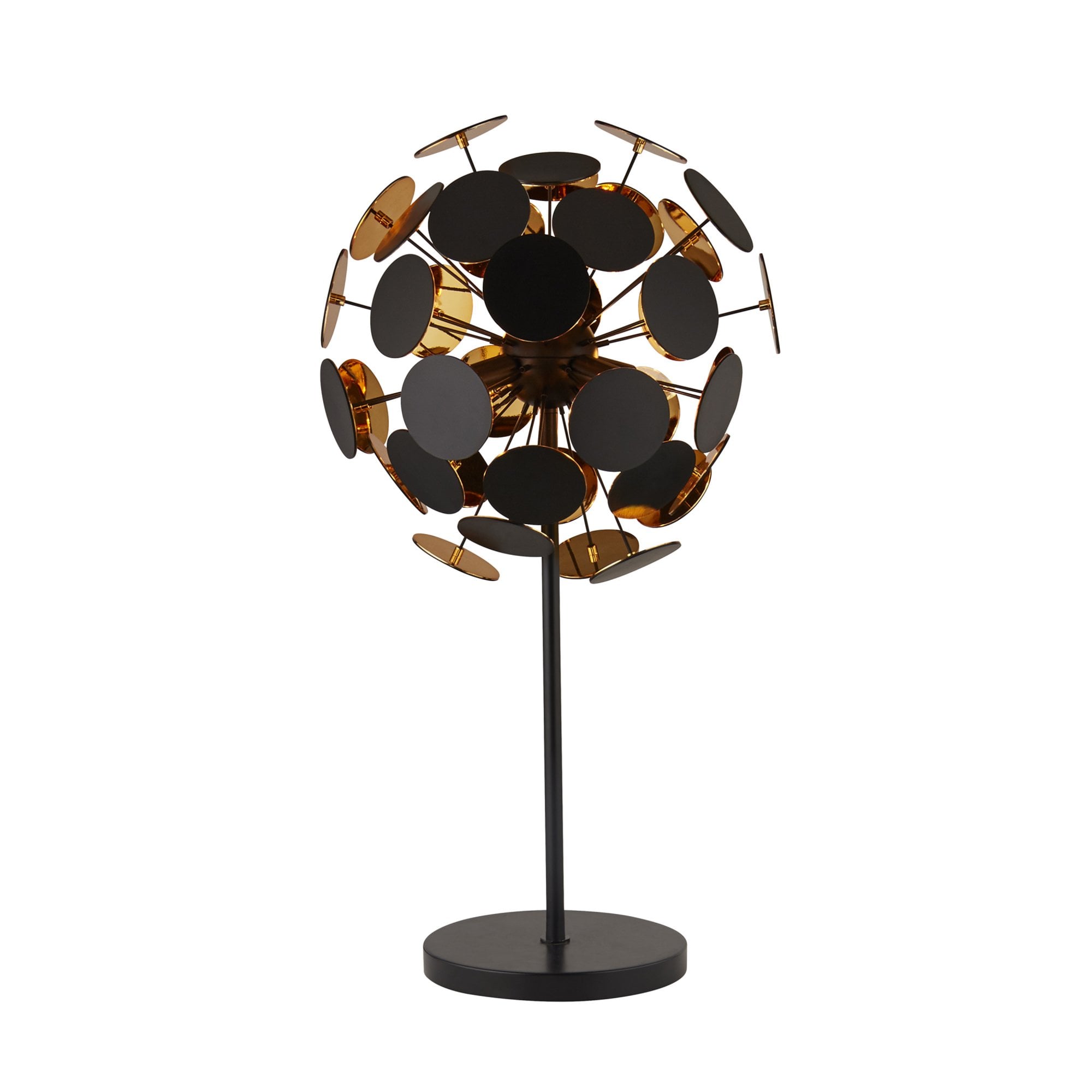 Searchlight Darnley 3 Light Table Lamp - Matt Black & Gold