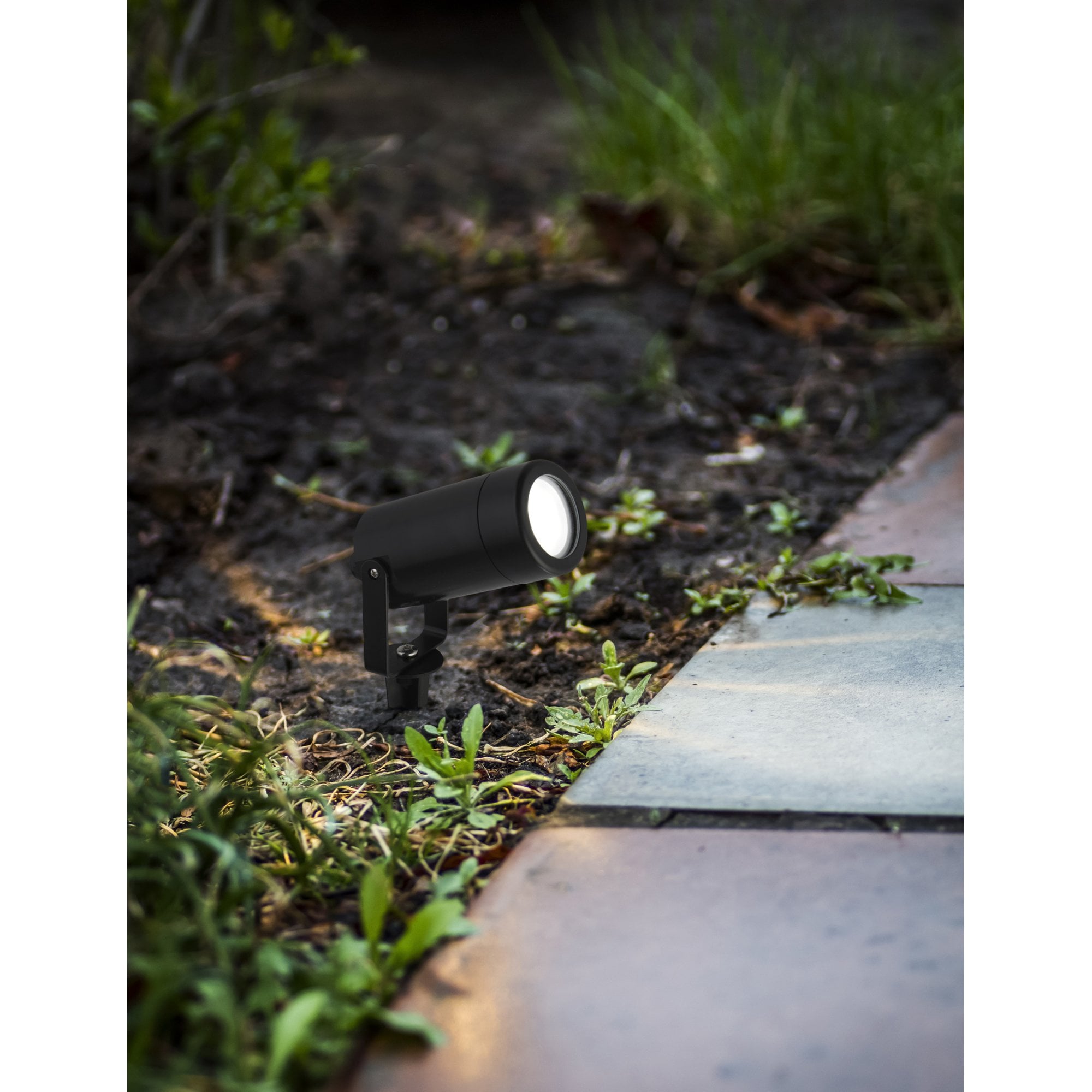 Searchlight Southbank Outdoor Garden Spike - Black Polycarbonate - IP44