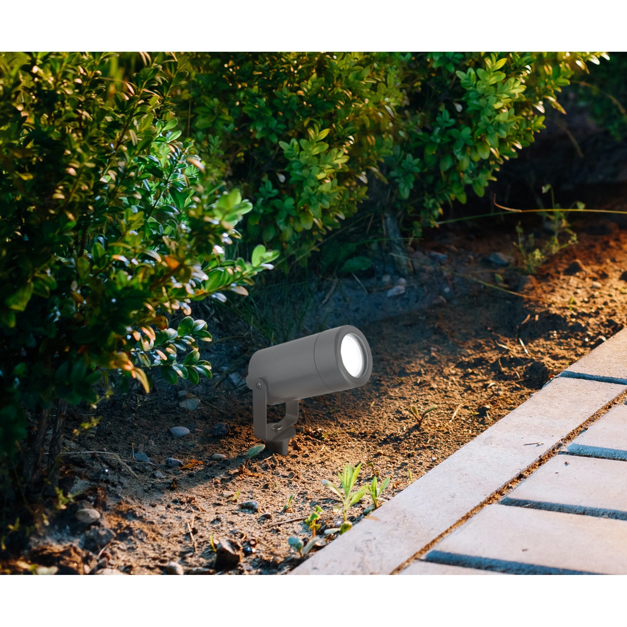 Searchlight Southbank Outdoor Garden Spike - Grey Polycarbonate - IP44