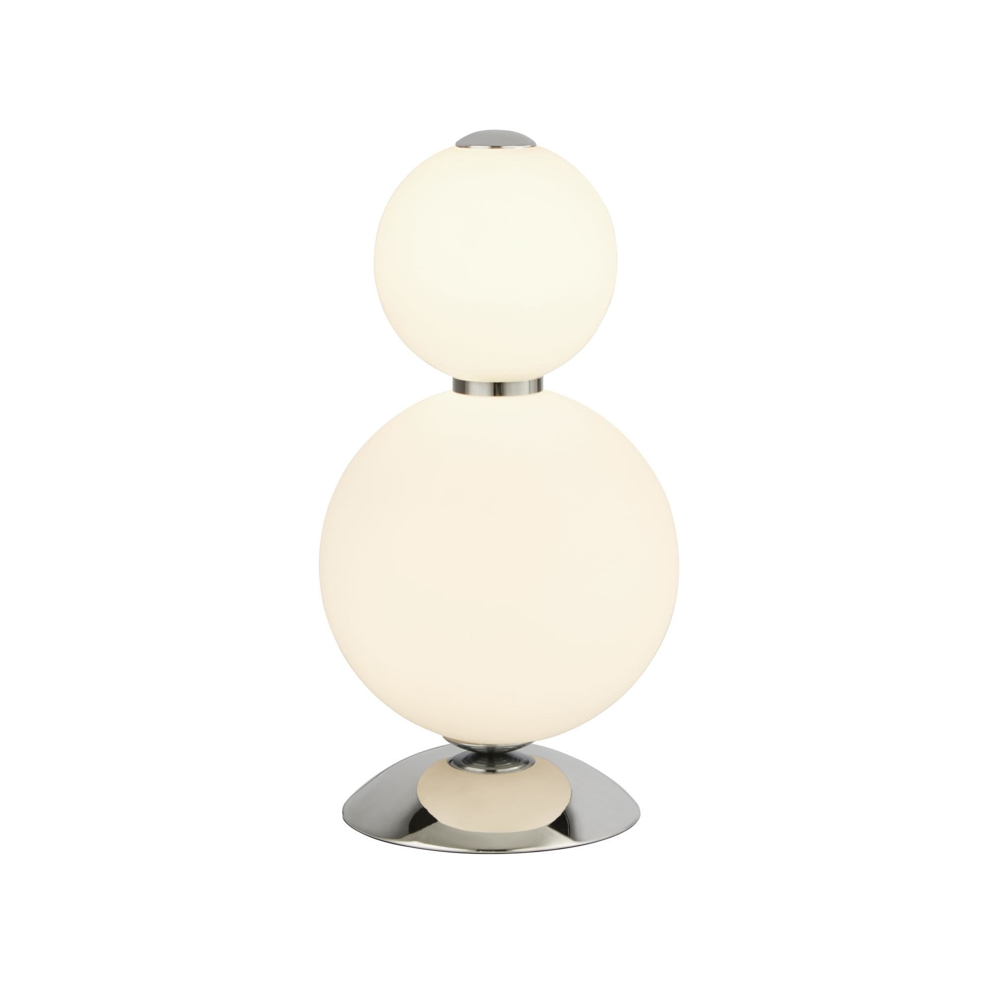 Searchlight Slater Table Lamp - Chrome & Opal Glass