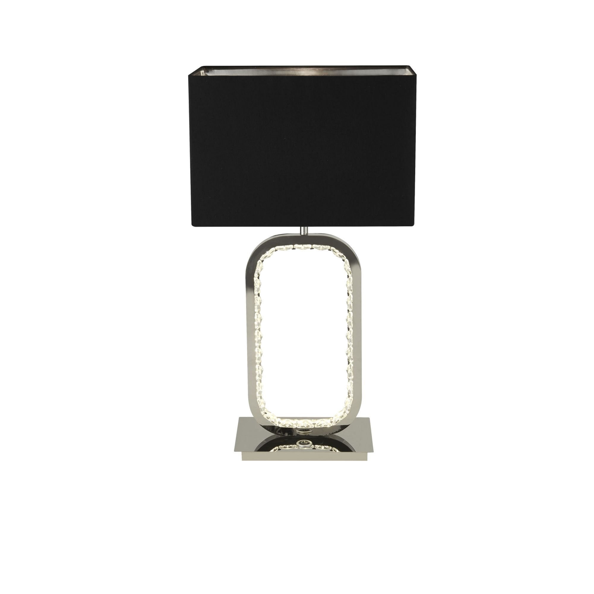 Searchlight Brunswick Table Lamp LED Base - Chrome & Crystal Glass