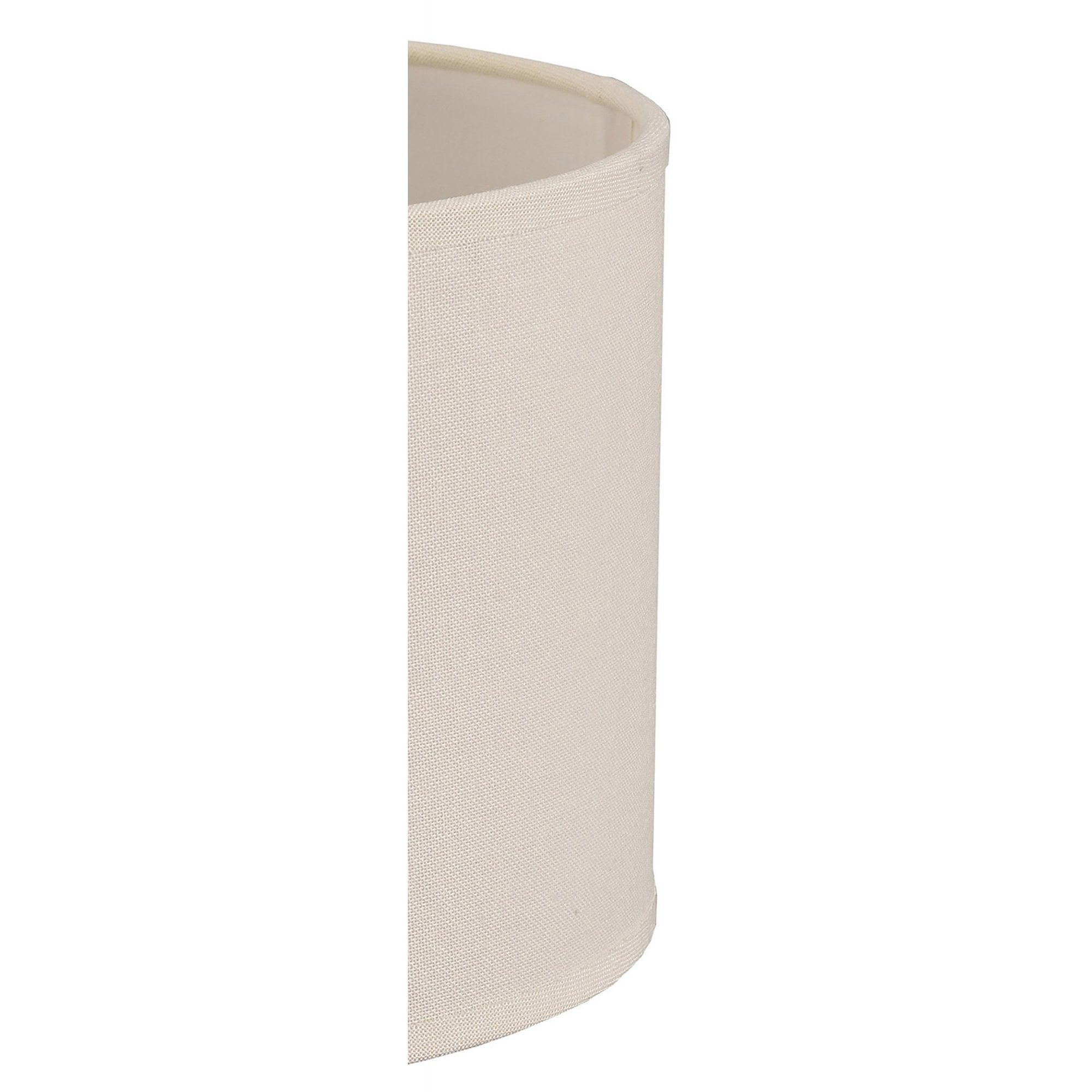Diyas ILS20292 Victoria Round Fabric Shade - Ivory Cream 30cm - Shade Only