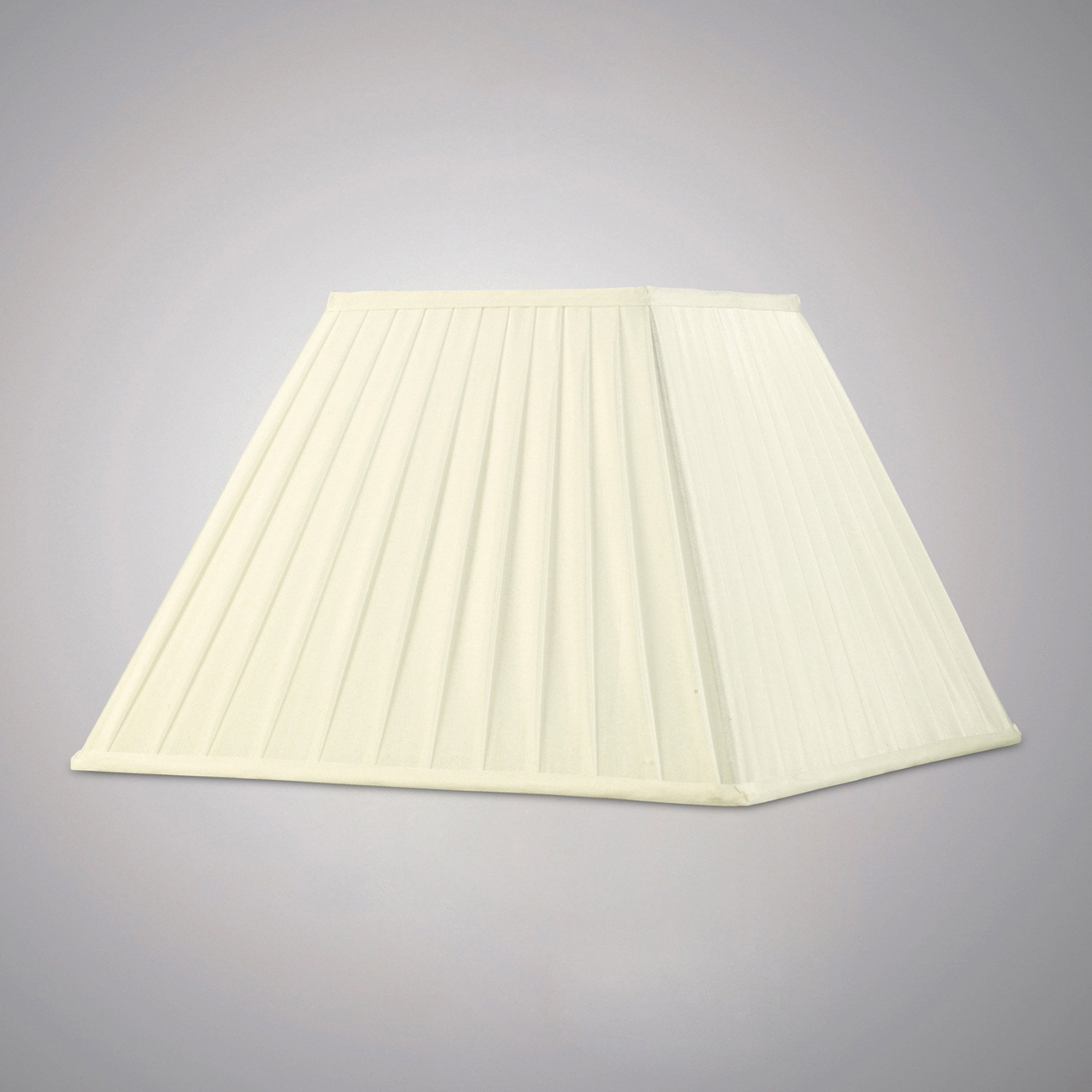 Diyas ILS20230 Leela Square Pleated Fabric Shade - Ivory 20/40cm - Shade Only